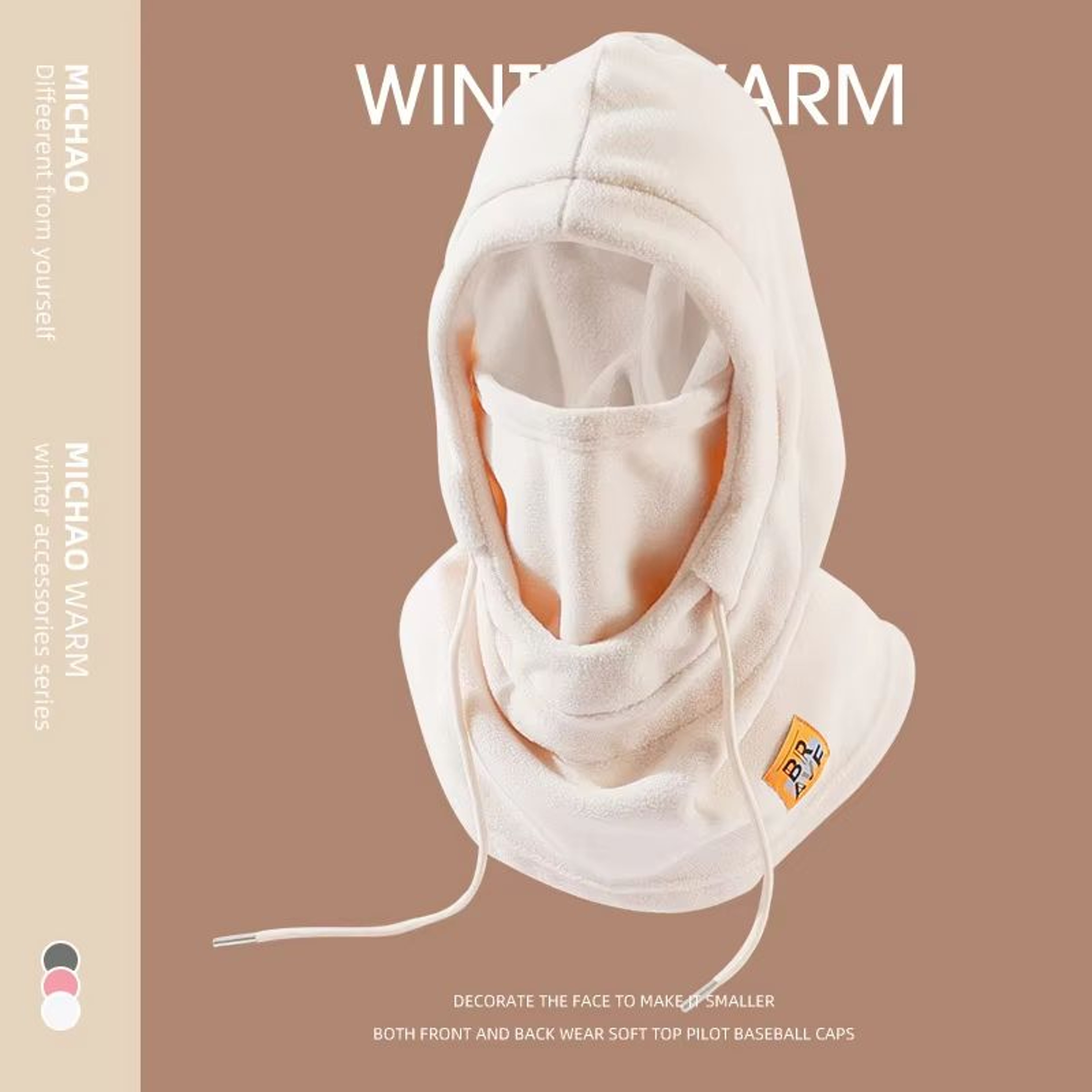Unisex Winter Ski Hat With Fleece Lining And Thick Knitted Balaclava Neck Warmer 3
