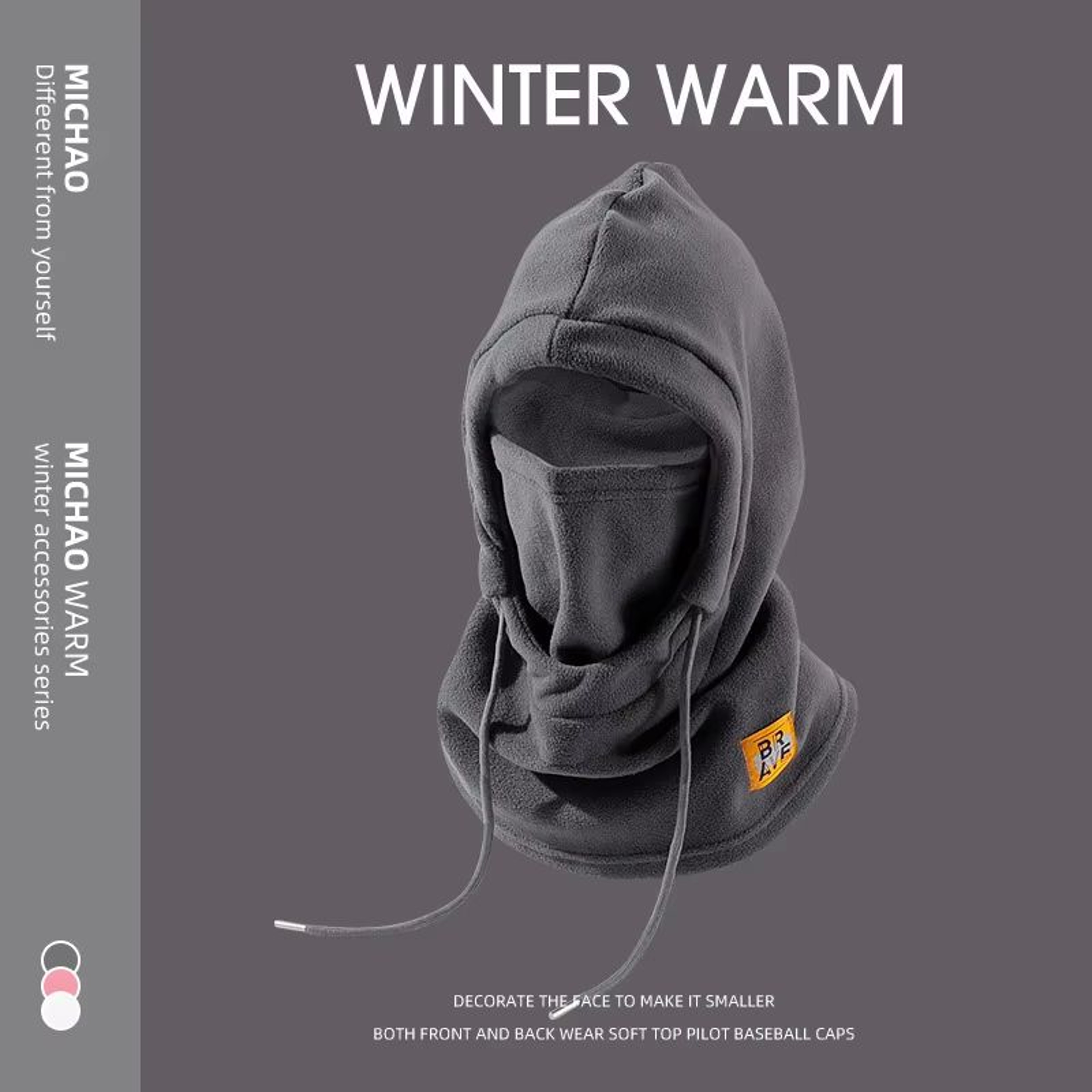 Unisex Winter Ski Hat With Fleece Lining And Thick Knitted Balaclava Neck Warmer 11