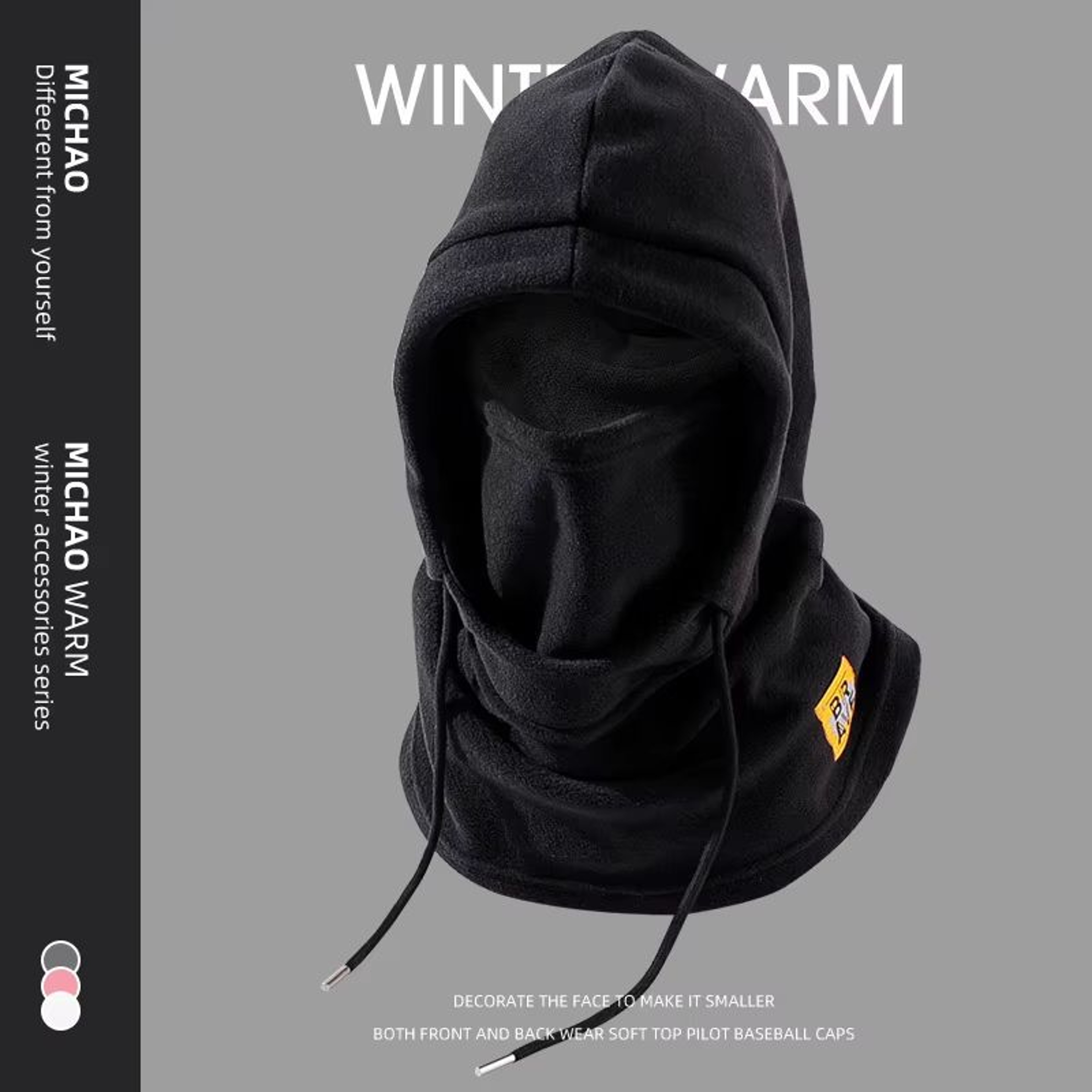 Unisex Winter Ski Hat With Fleece Lining And Thick Knitted Balaclava Neck Warmer 5
