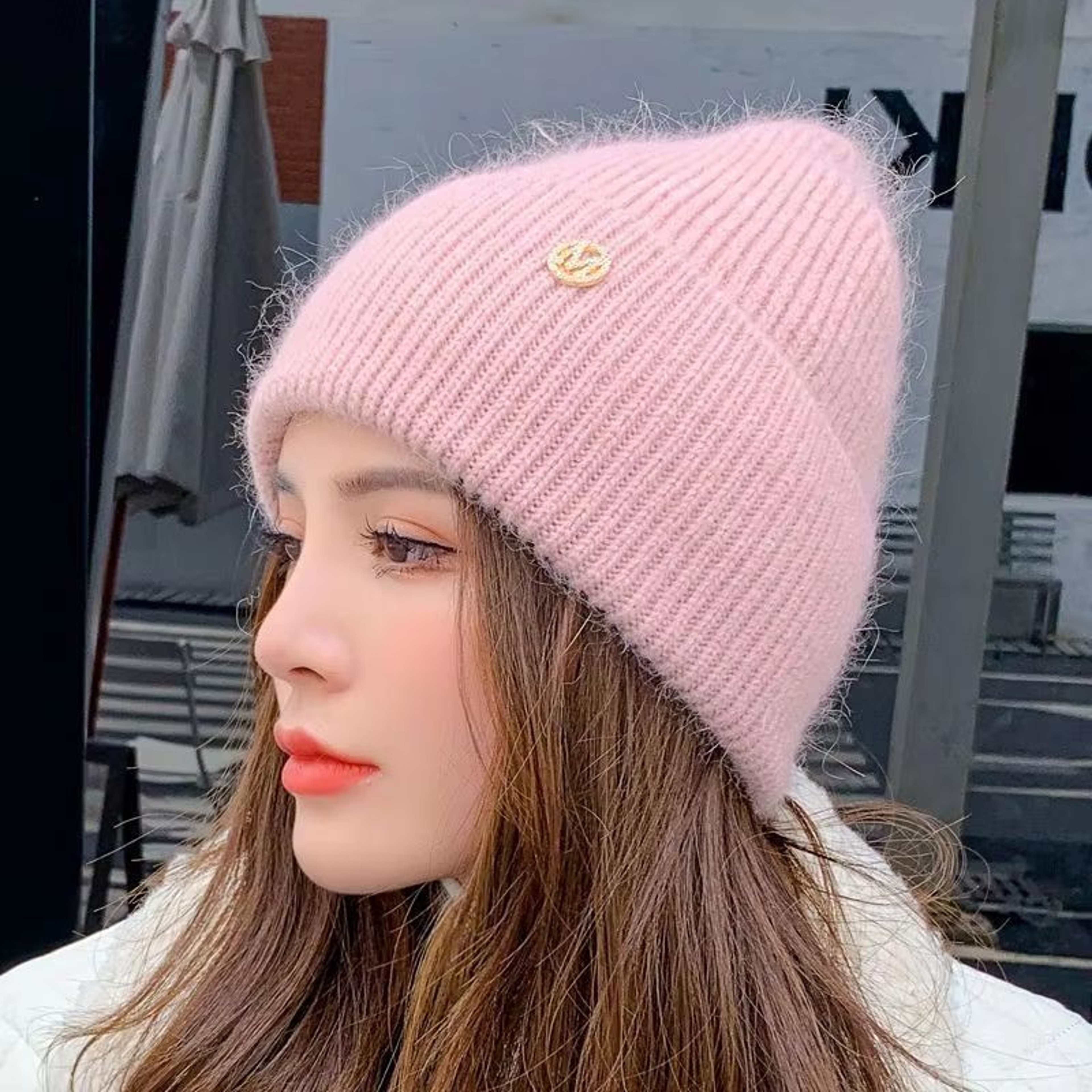 Womens Winter Windproof Layered Knitted Beanie Hat 5