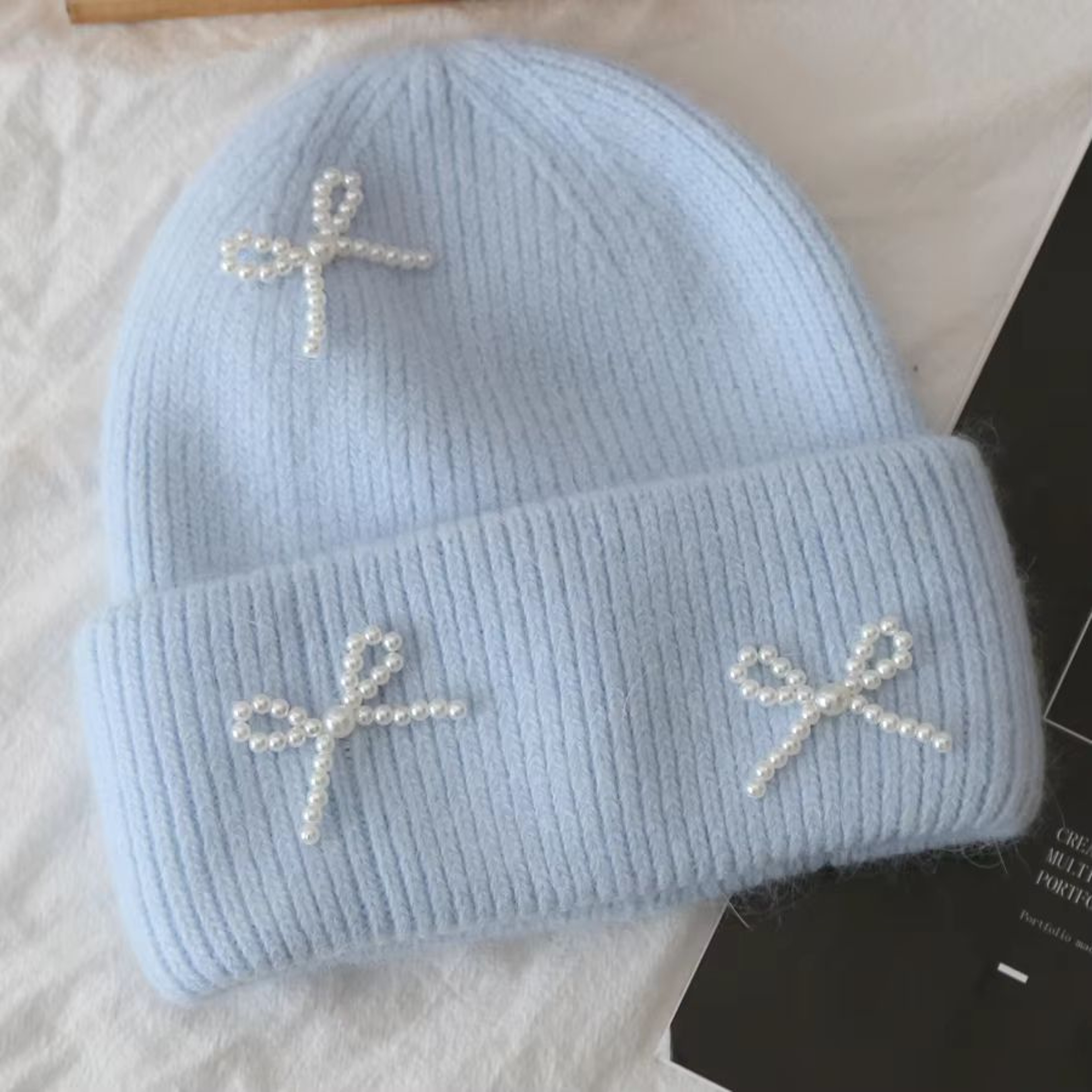 Womens Winter Windproof Layered Knitted Beanie Hat 15