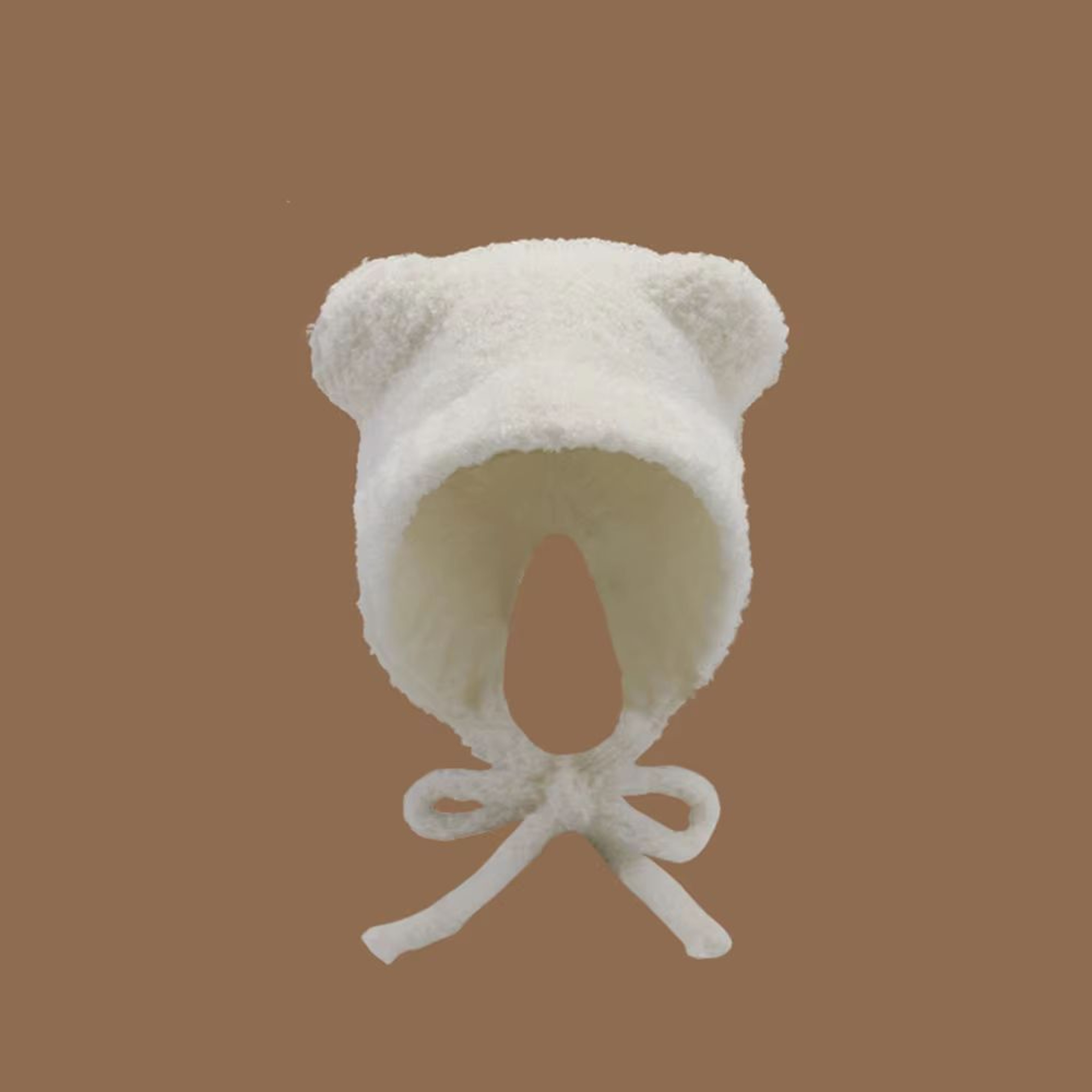 Womens Cute Bear Ear Knitted Winter Beanie Hat 7
