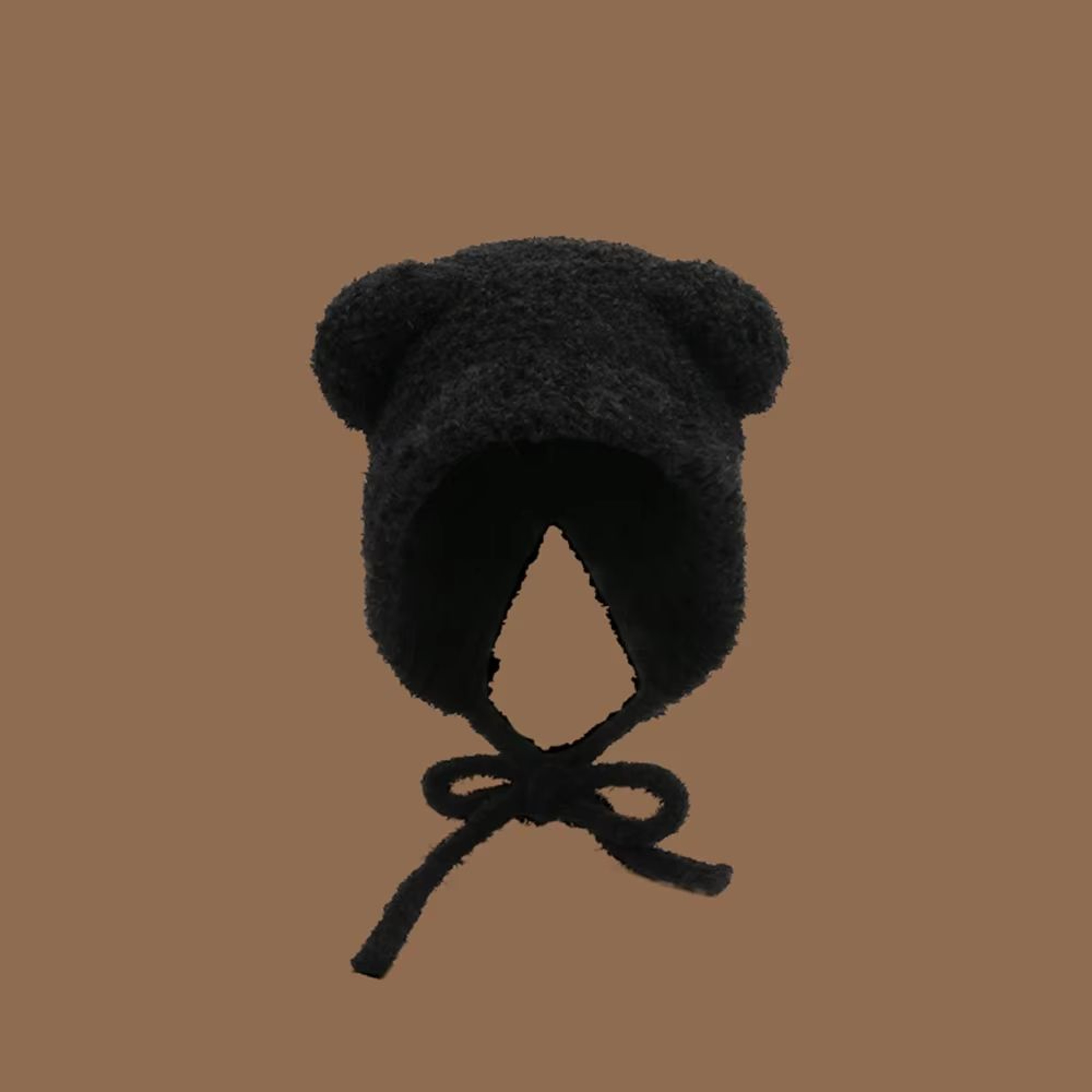Womens Cute Bear Ear Knitted Winter Beanie Hat 8