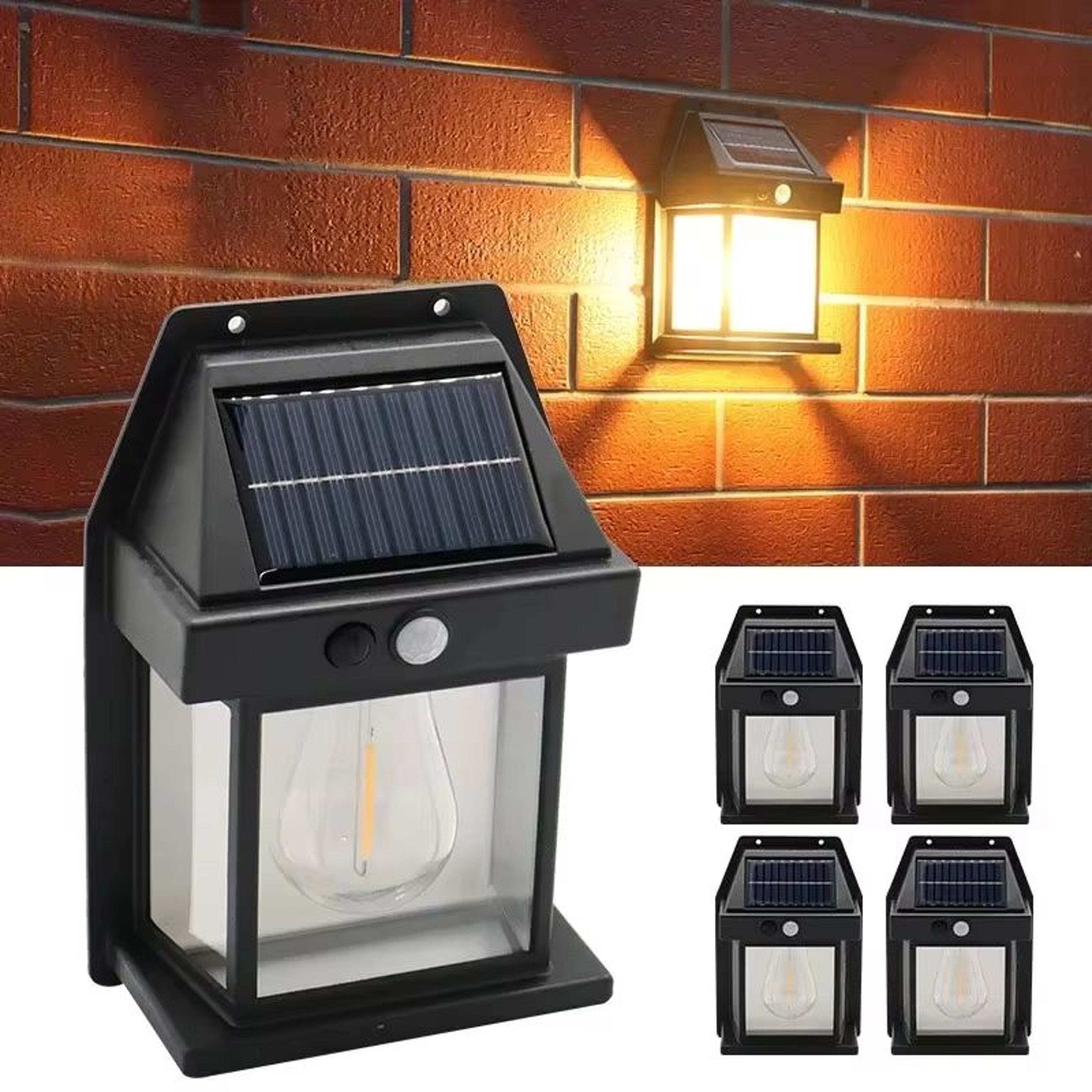 Solar Motion Sensor Outdoor Wall Lamp With 3 Lighting Modes 1