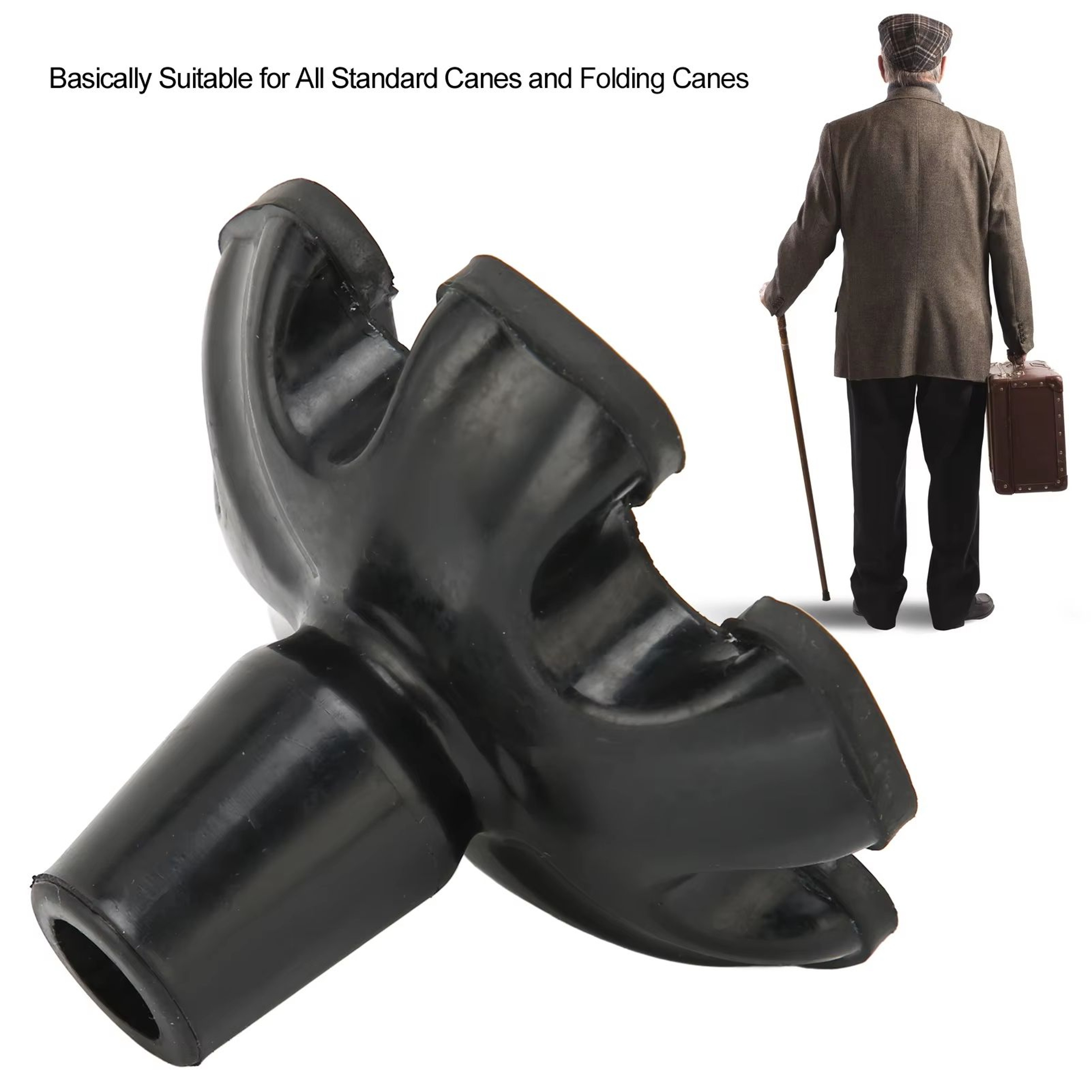 6Pillar Nonslip Rubber Cane And Crutch Tips For Walking Support 1