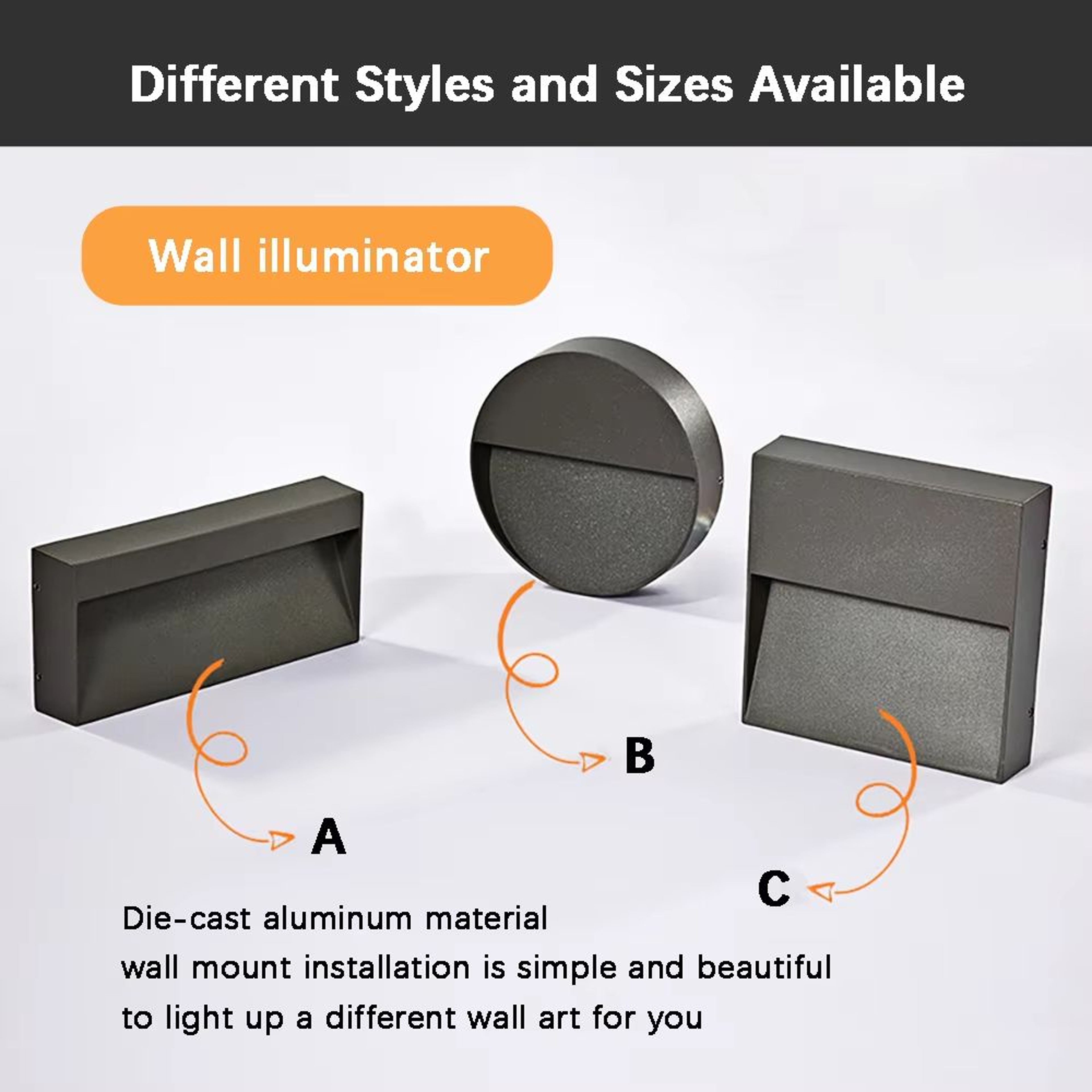 SANDIY Outdoor Waterproof LED Stair Light Wall Lamp  Surface Mounted Terrace Porch Exterior Lightin 2