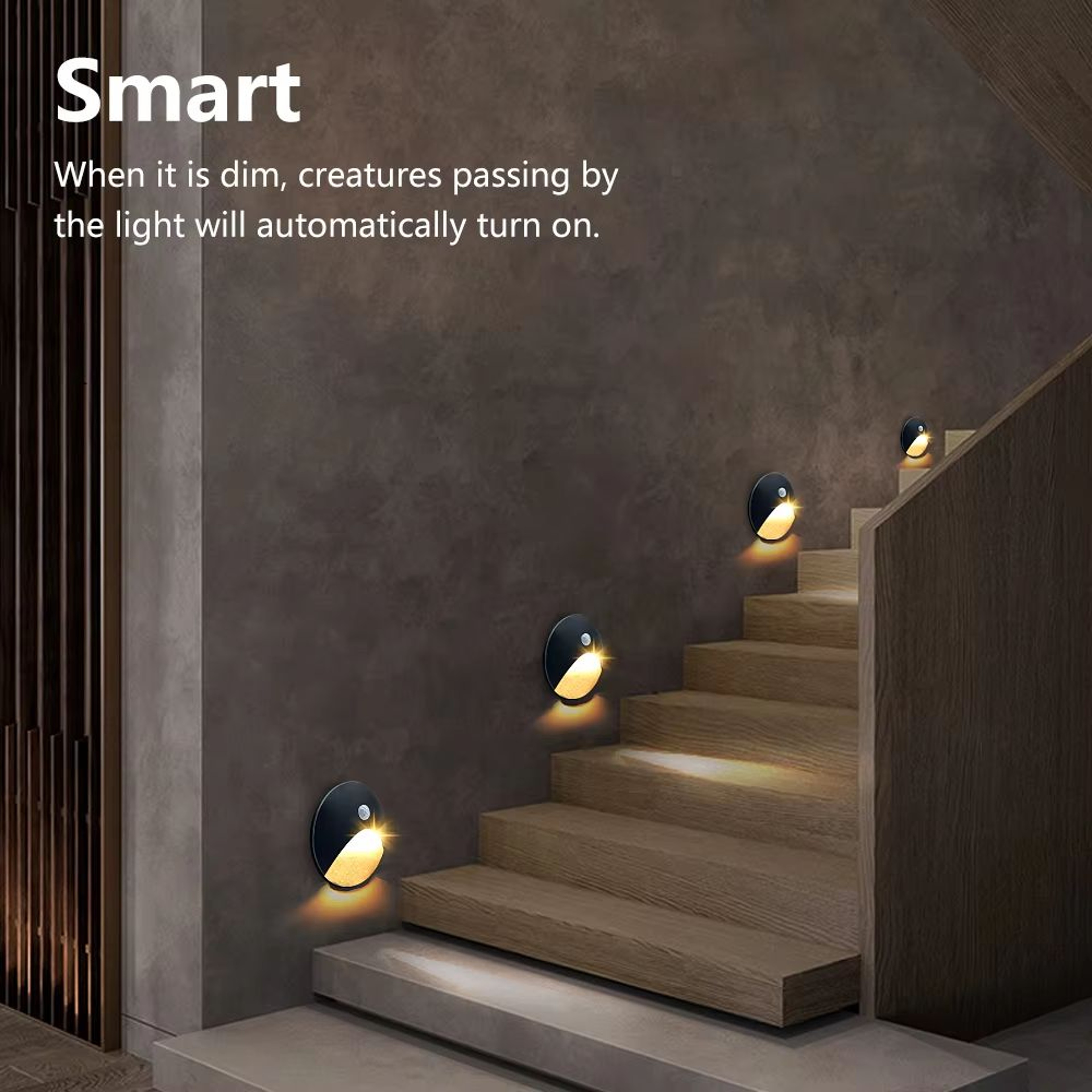 SANDIY Outdoor Sensor LED Embedded Wall Lamp With 60mm Box  Waterproof Footlight For Stairs Steps G 4