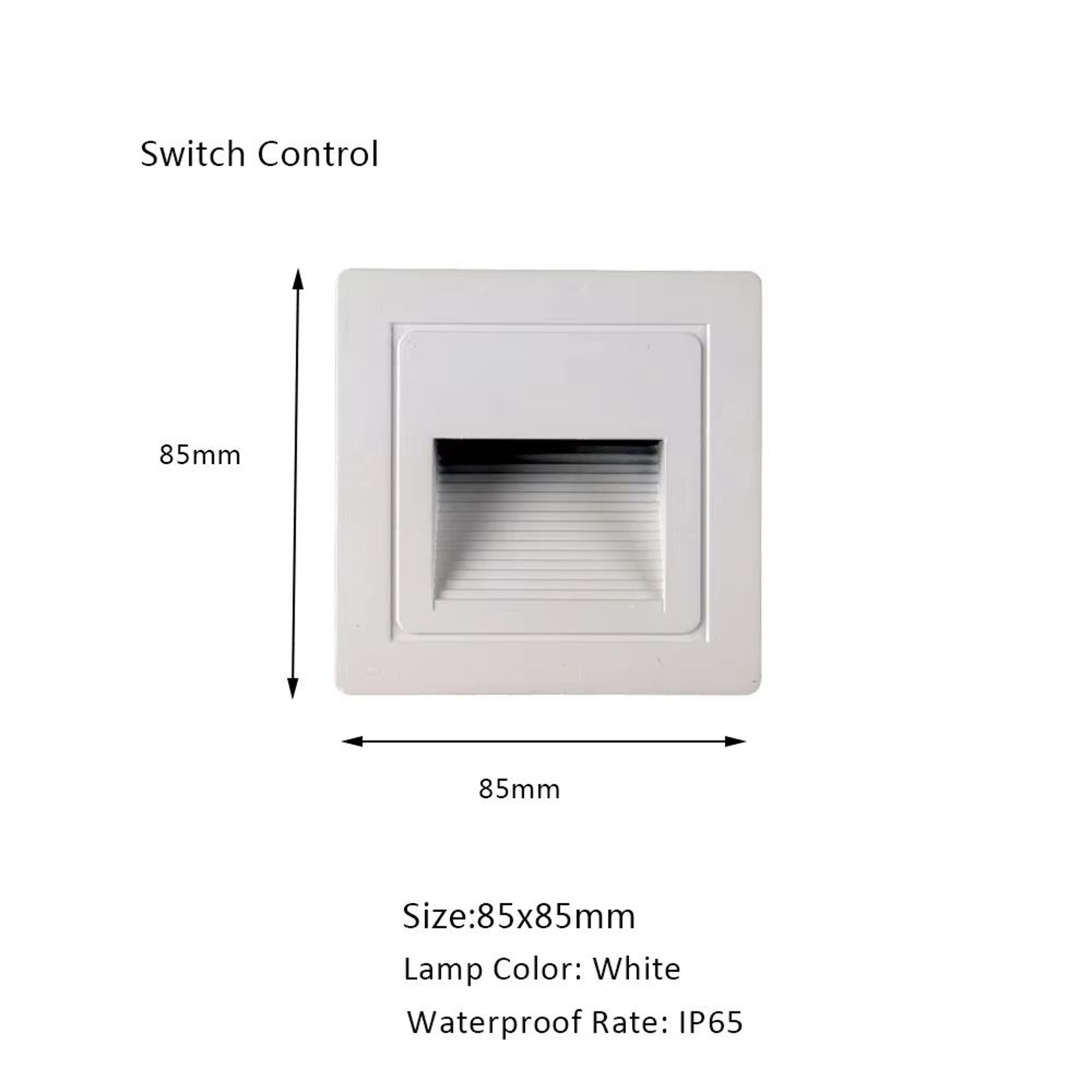 SANDIY Embedded Motion Sensor Stair Light Wall Sconce  Indoor And Outdoor Step Lighting White Round 8