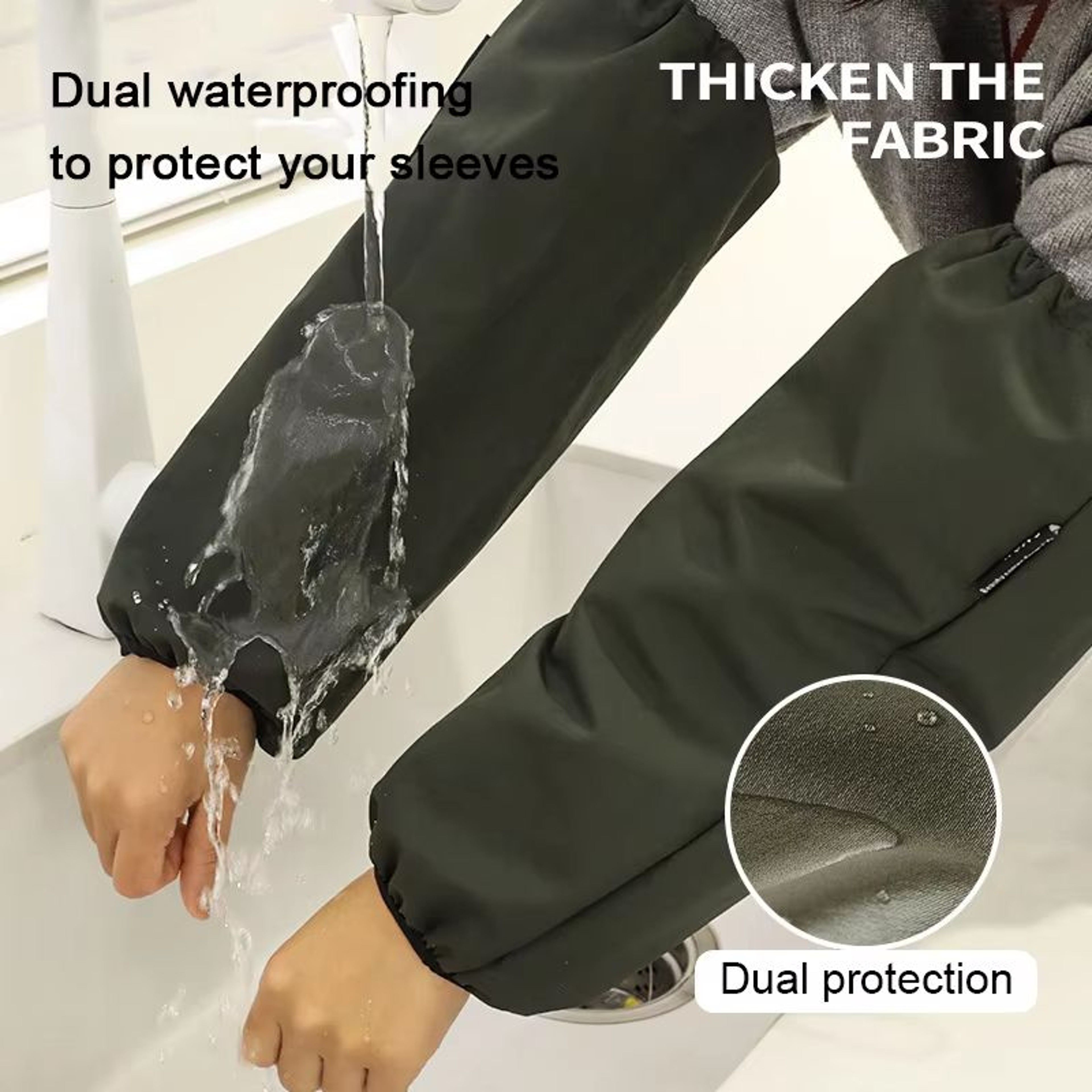 Winter Adult Waterproof Oilproof Oversleeve Arm Protectors  AntiDirty Sleeves For Housework Kitchen 1