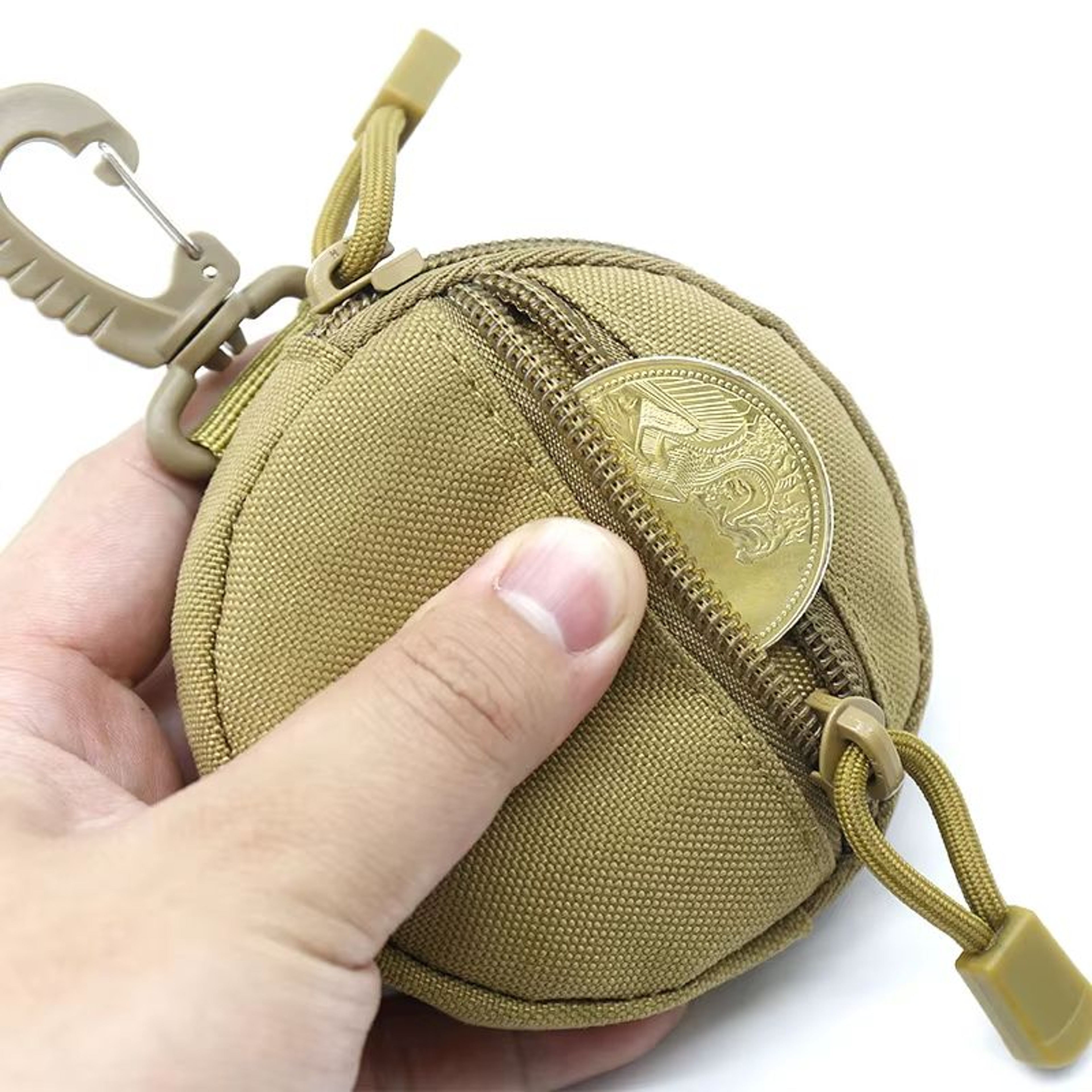 Tactical EDC Pouch Key Wallet Holder  Compact Zippered Keychain Pouch For Men Coins Outdoor Camping 3