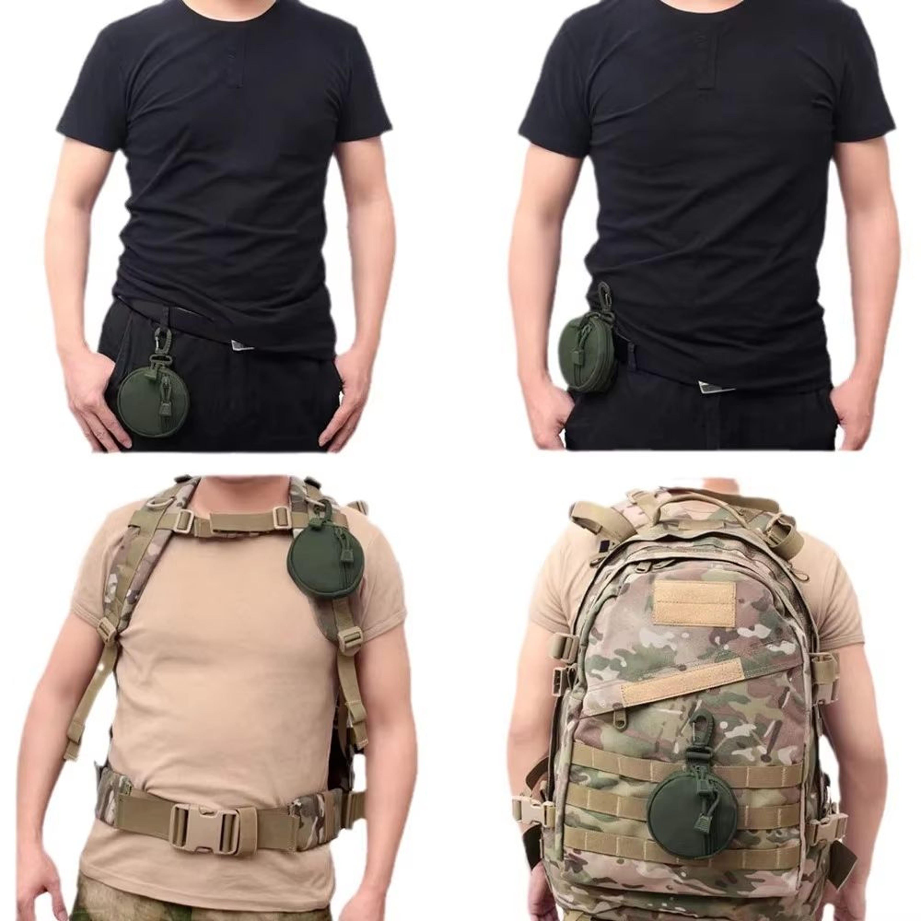 Tactical EDC Pouch Key Wallet Holder  Compact Zippered Keychain Pouch For Men Coins Outdoor Camping 5