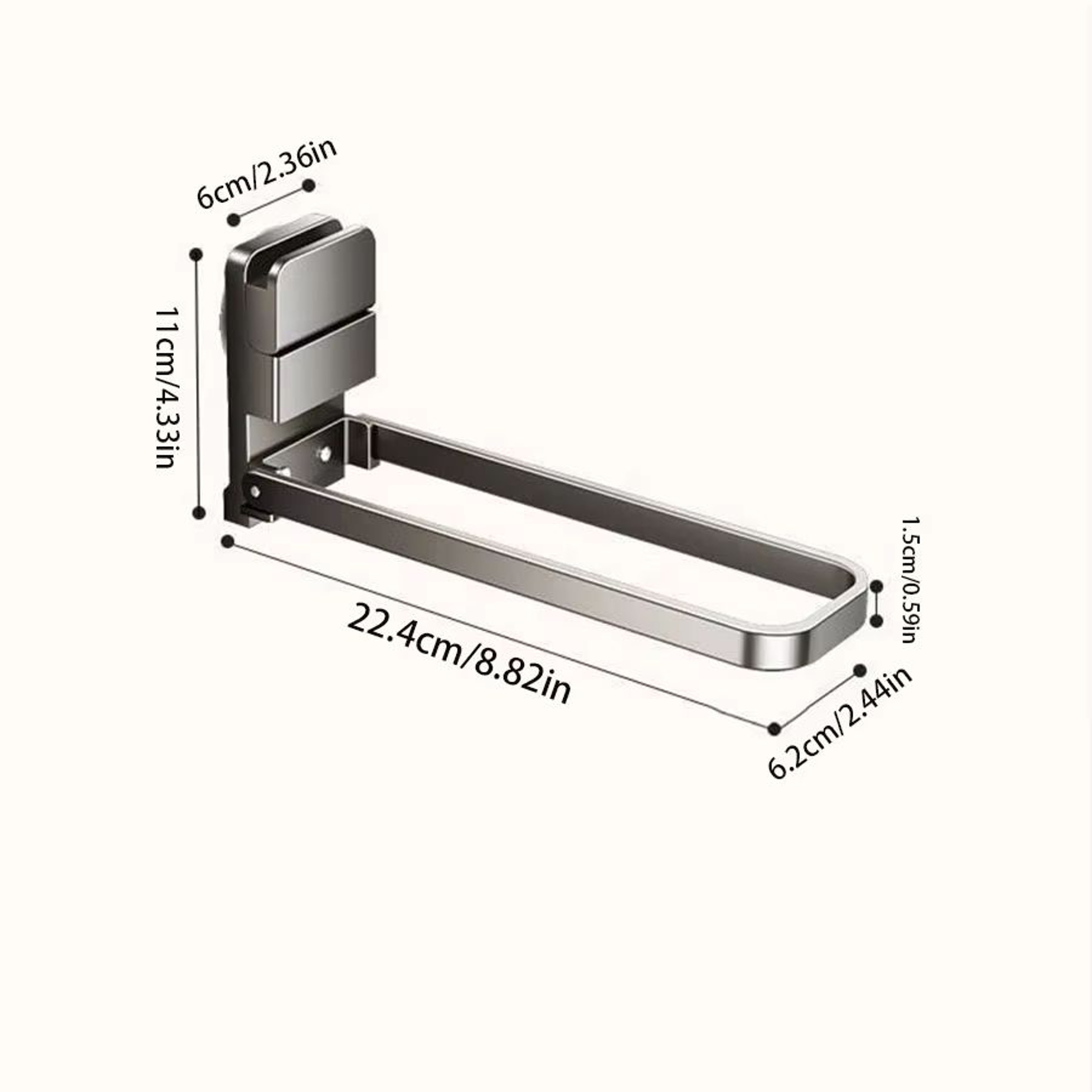 Detachable Towel Rack  SpaceSaving Bathroom Organizer With DamageFree Removal And MoistureResistant 5