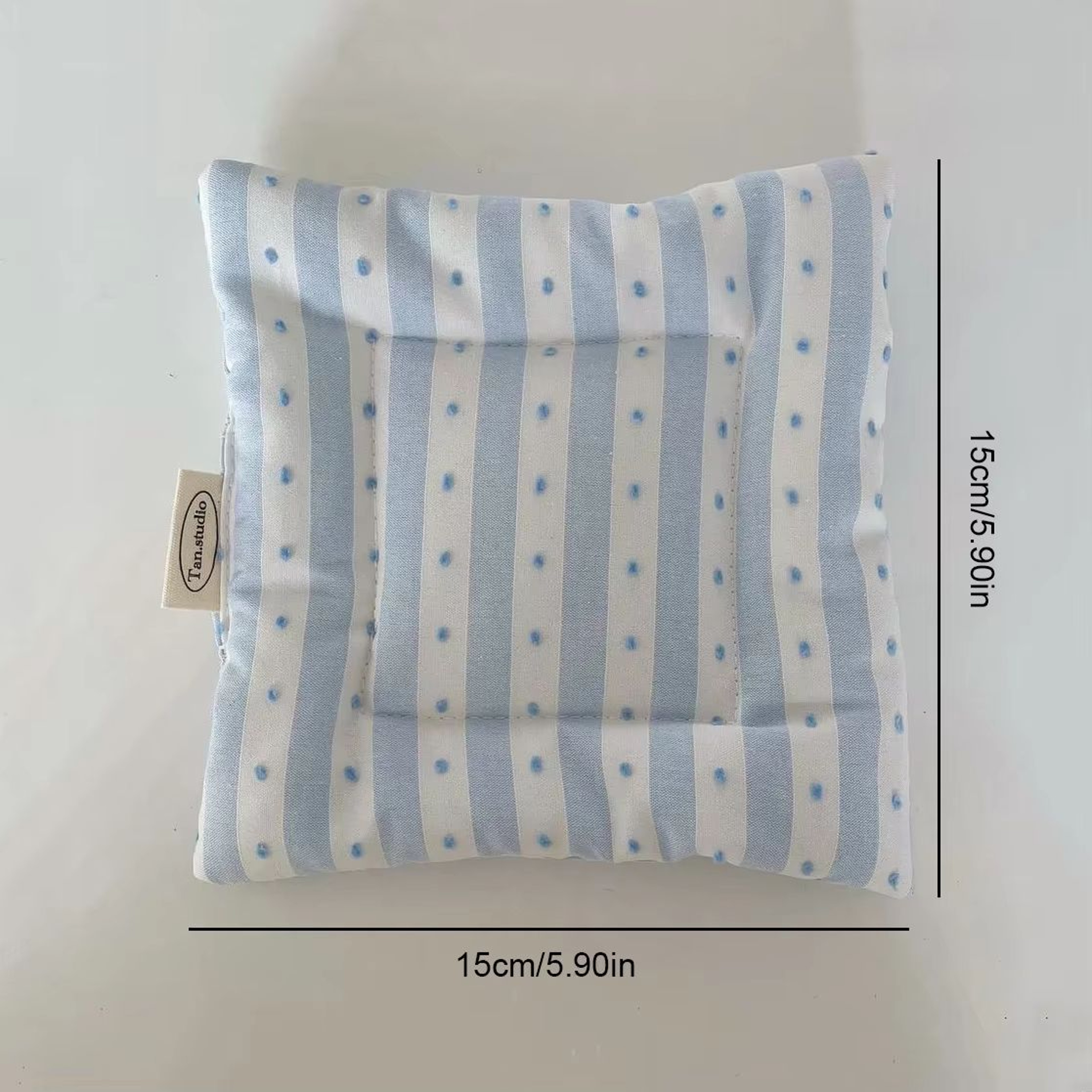 Korean Style HandMade Cotton Coaster Set  Checked Pattern Insulation Pad Table Mat For Home And Kit 5