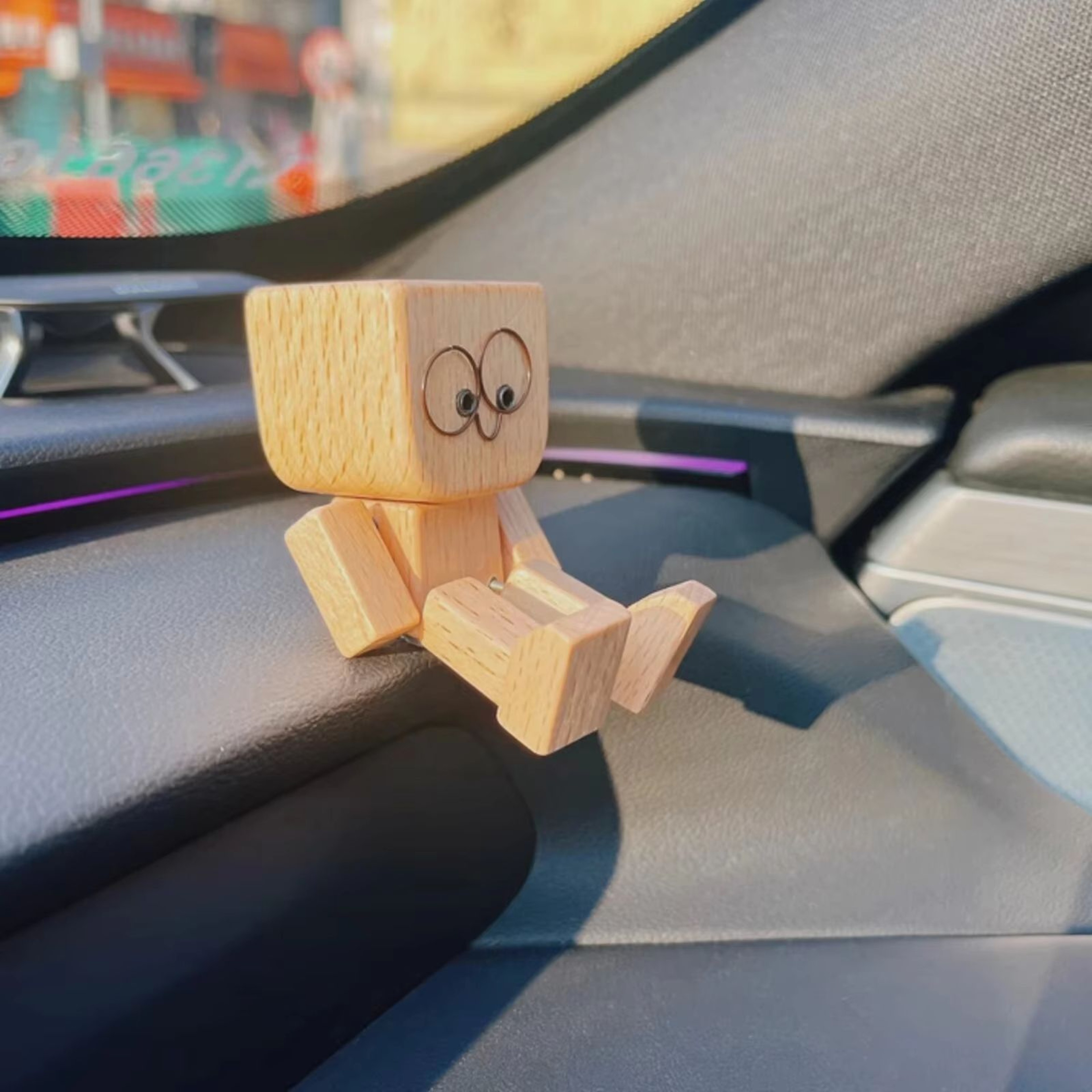 Creative Wobbly Leg Puppet Dashboard Ornament Funny Car Interior Decor 3