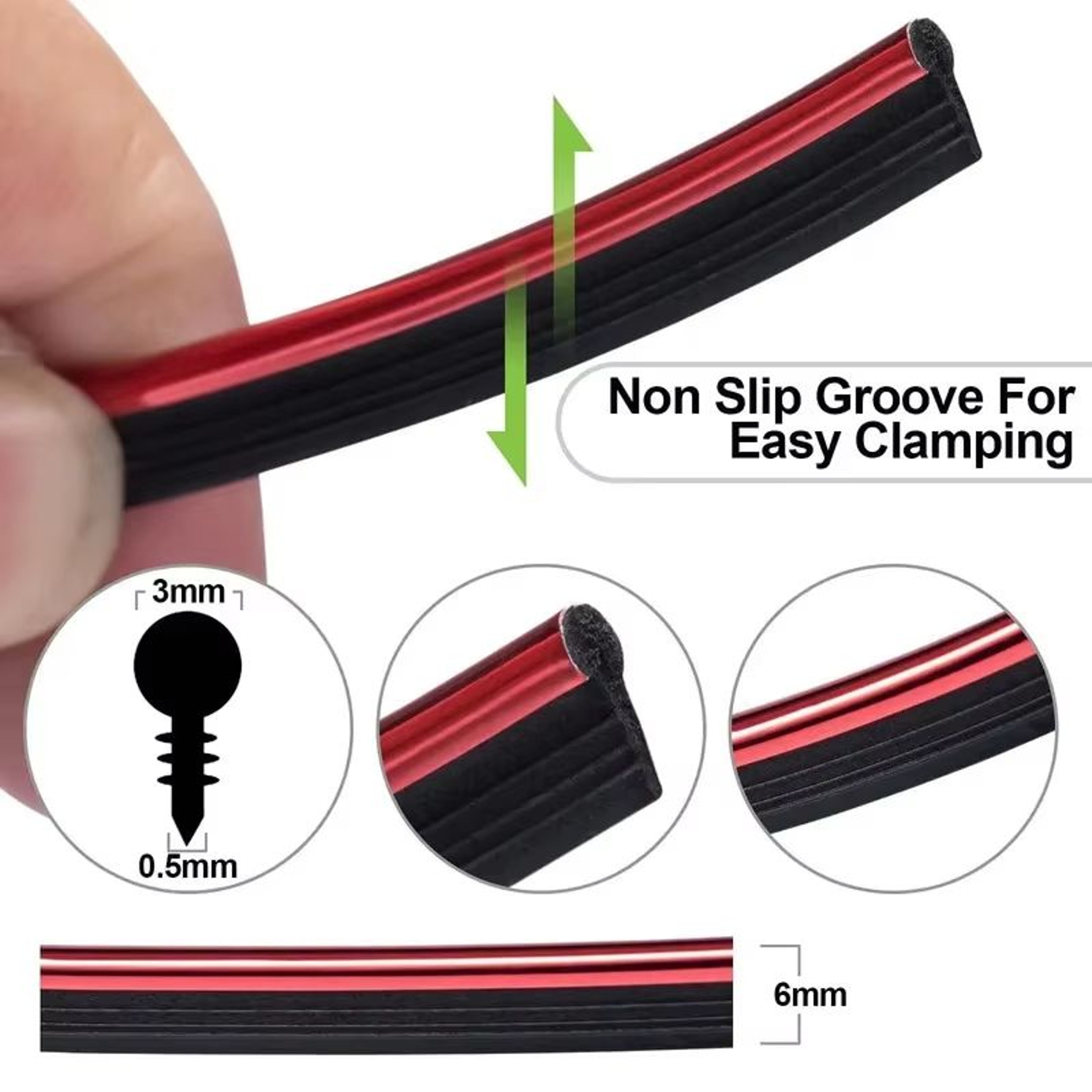 Flexible Car Molding Decoration Strips Auto Interior Trim Dashboard  Door Edge 1