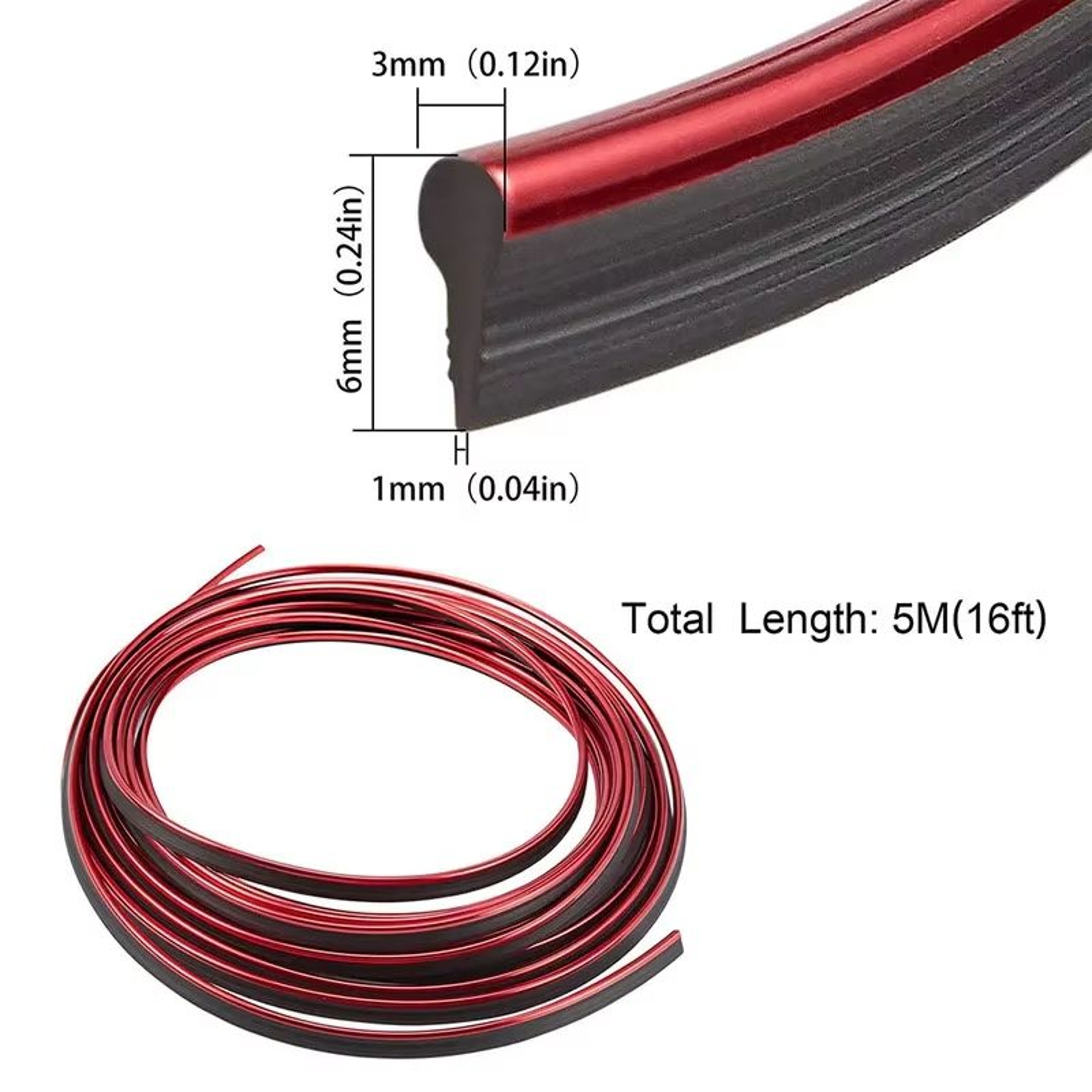 Flexible Car Molding Decoration Strips Auto Interior Trim Dashboard  Door Edge 4