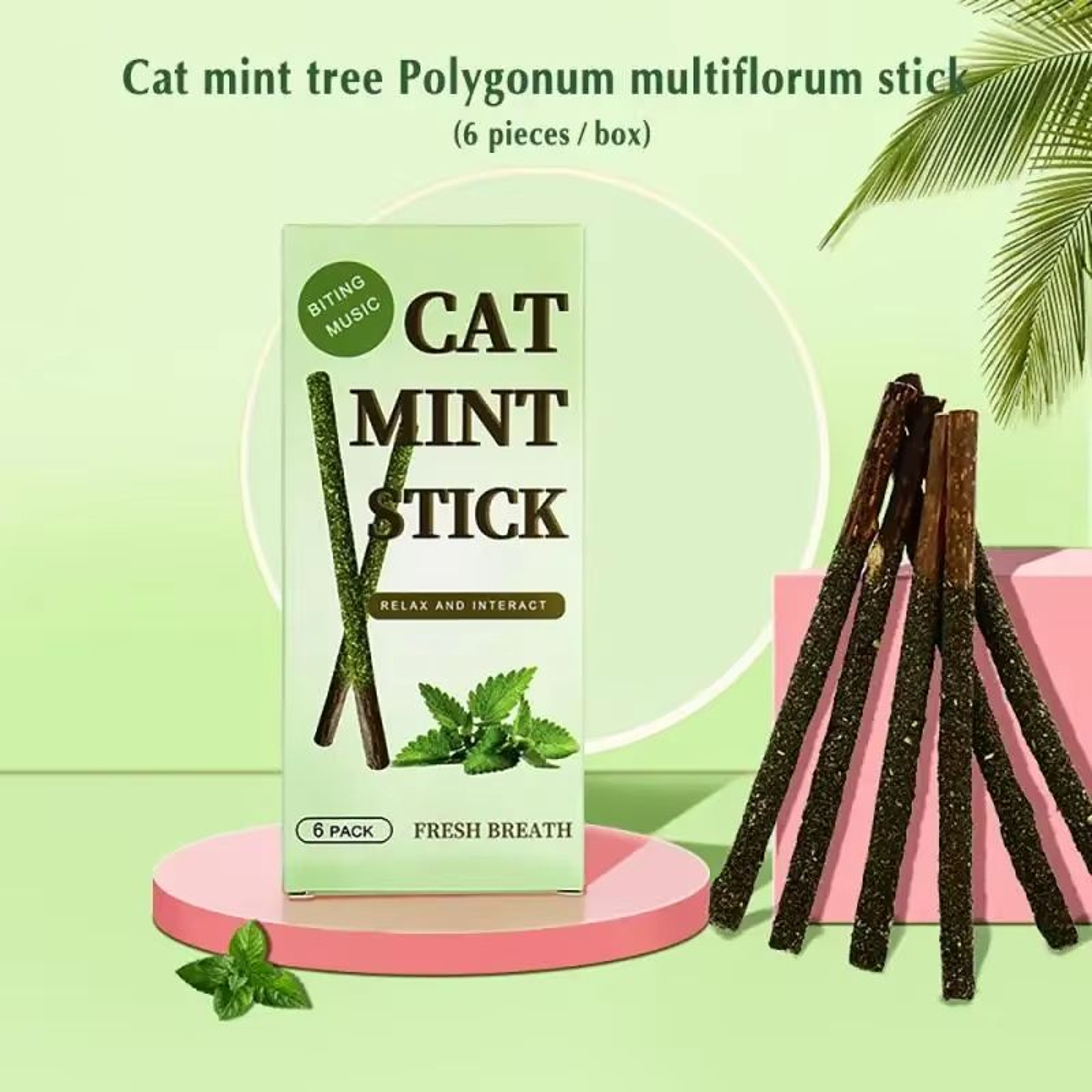 Natural Matatabi Silvervine Cat Stick Toys 618 Pcs For Play  Teeth Cleaning 6