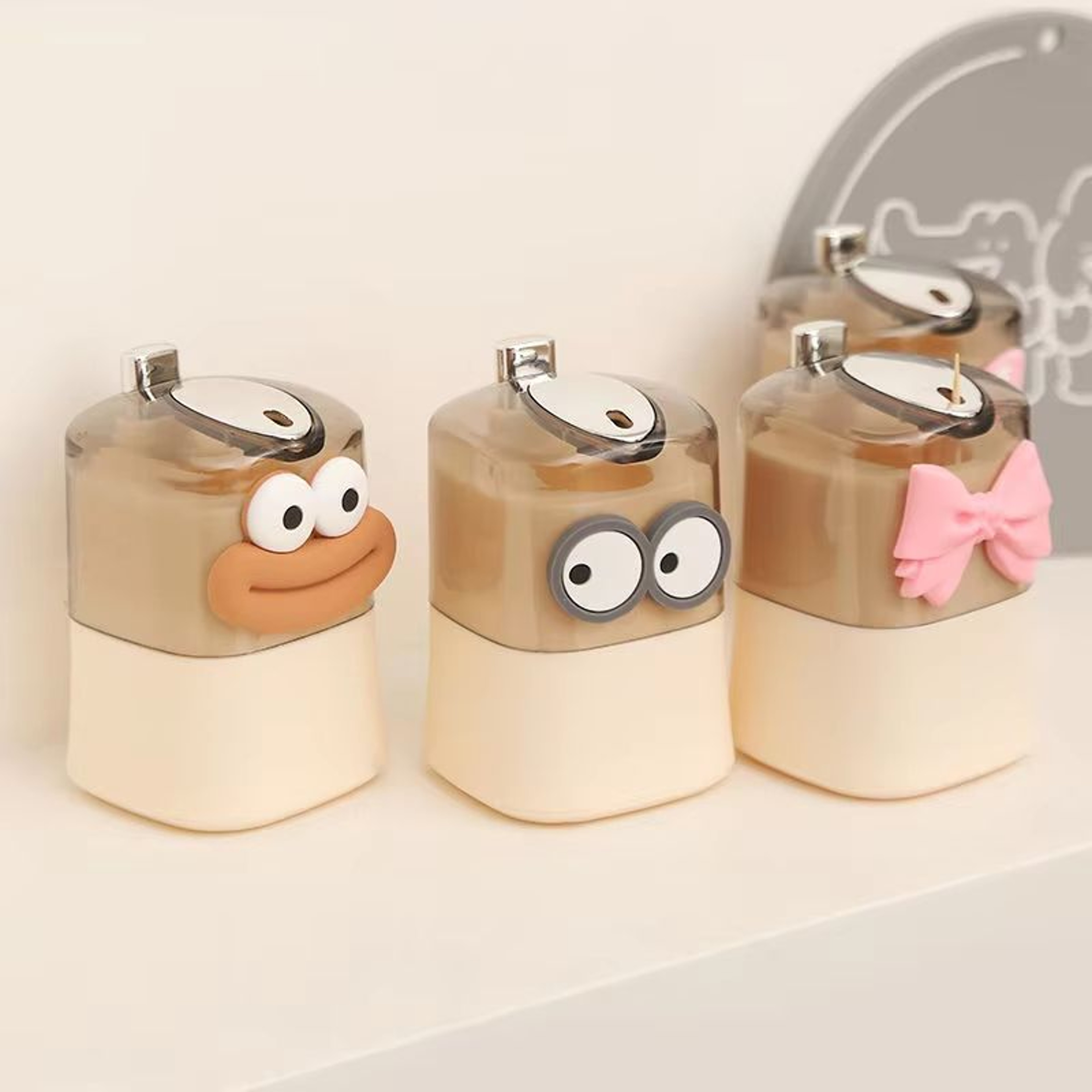 Creative Cartoon Gut  Mouth Toothpick Box HighAppearance CreamStyle Luxury Toothpick Holder 0