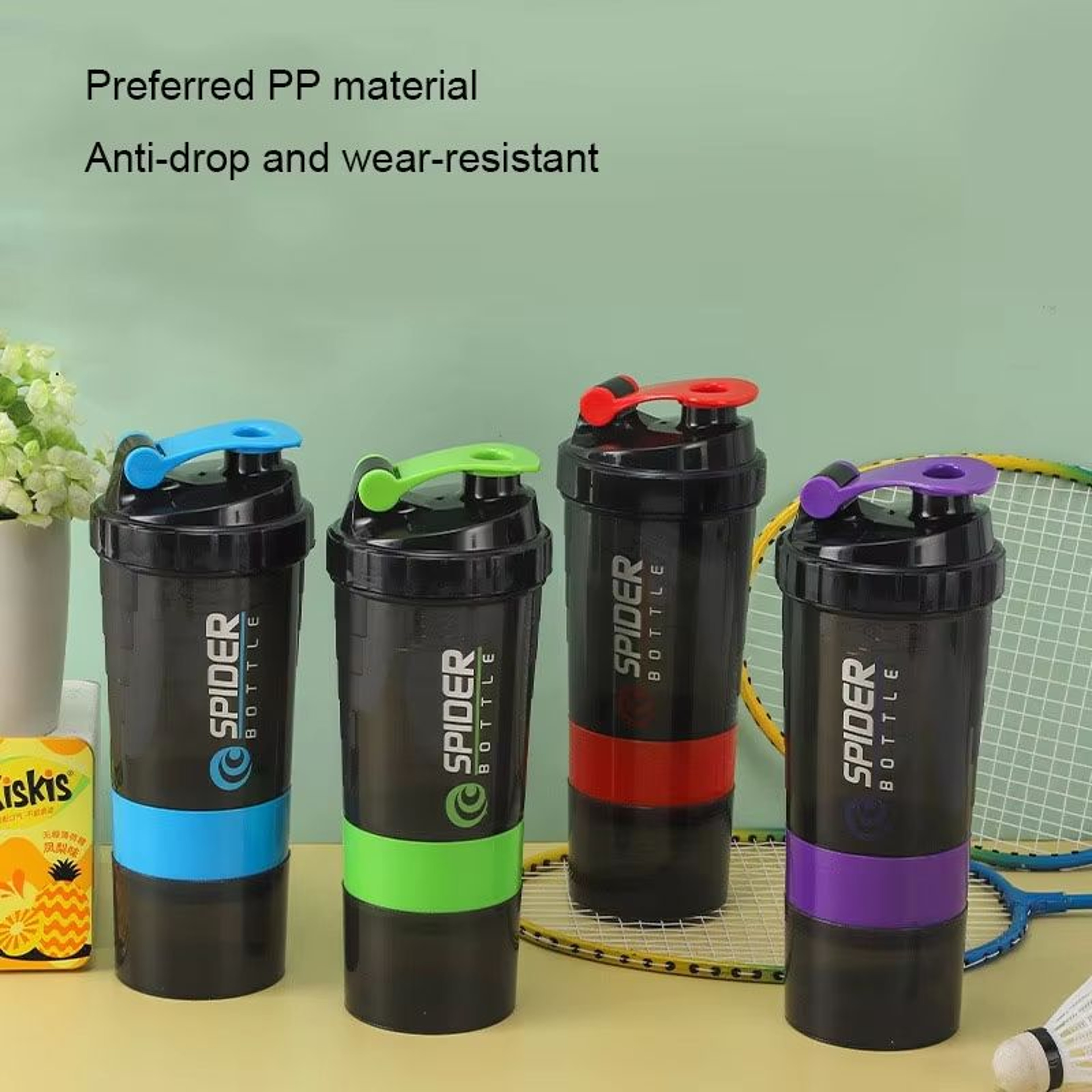 Creative Sports Shaker Cup Fitness Mixing Cup With Mixing Ball 500ml 1691 Fl Oz 0