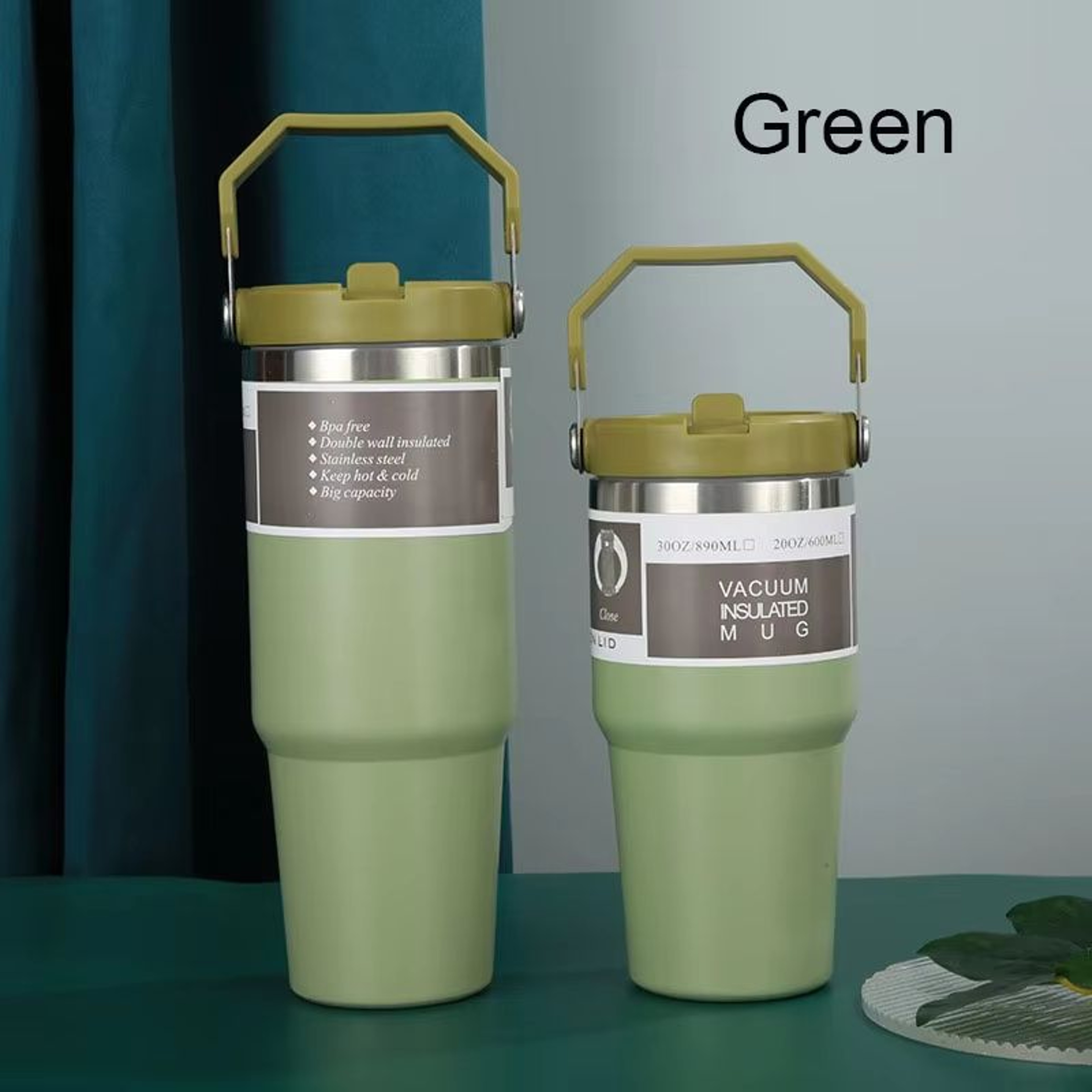 American Simple Solid Color Stainless Steel Thermos Portable Water Cup With Thermal Insulation 5