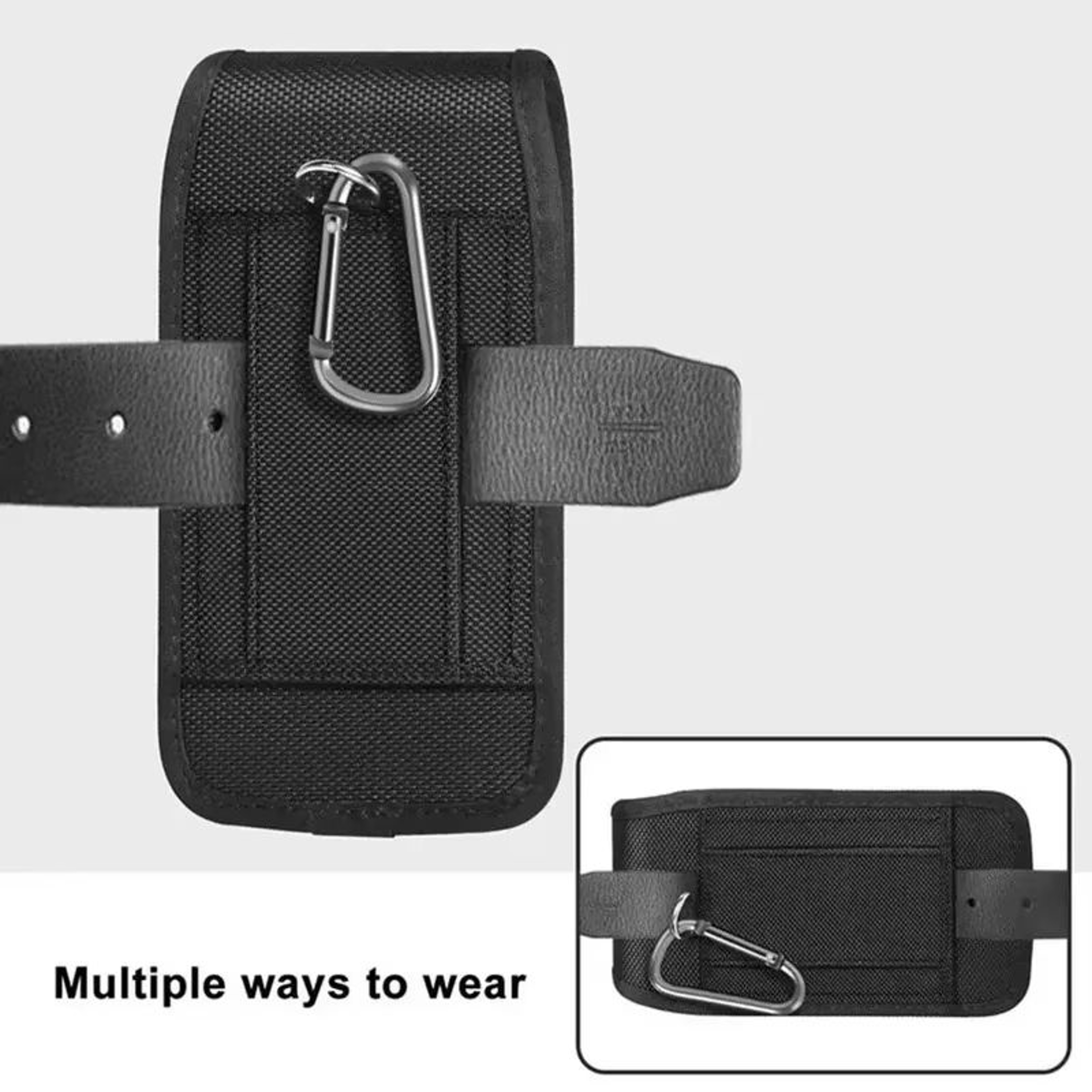 Tactical Cell Phone Pouch Holster With Free DRing Buckle Portable Nylon Wallet Card Carrying Case 3
