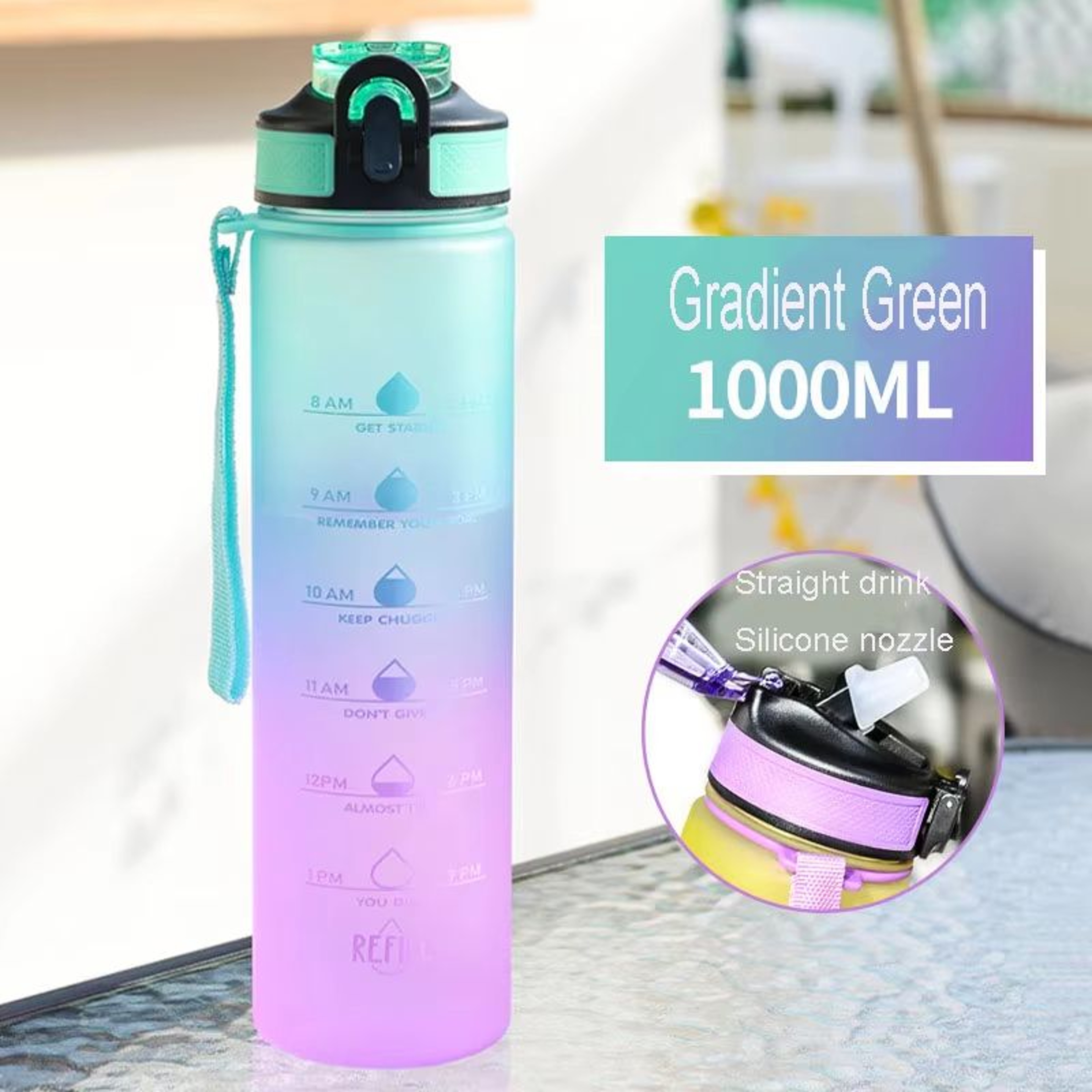 Summer High Value Gradual Change Sports Outdoor Water Cup With Portable Rope 4