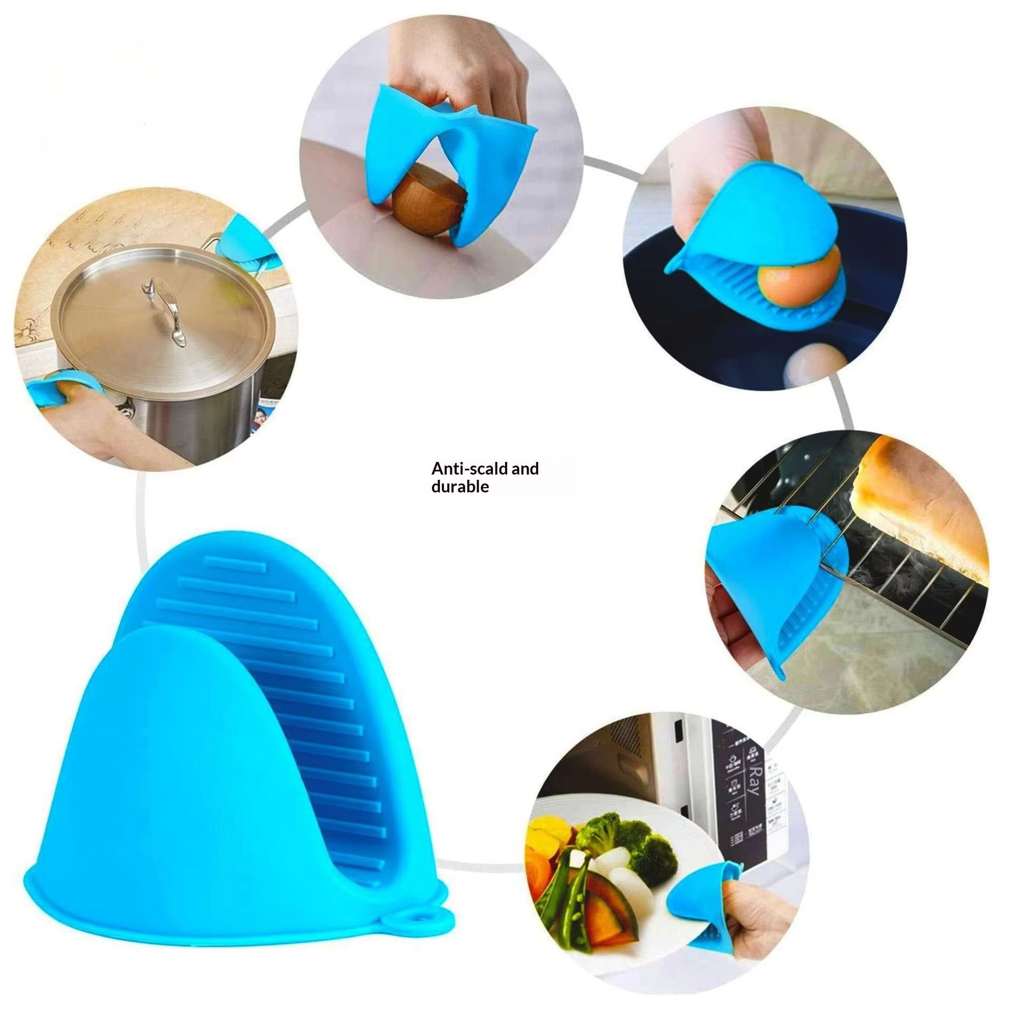 Silicone AntiHeat Gloves  HeatResistant Gloves For Microwave Ovens And Baking Thickened For Maximum 0