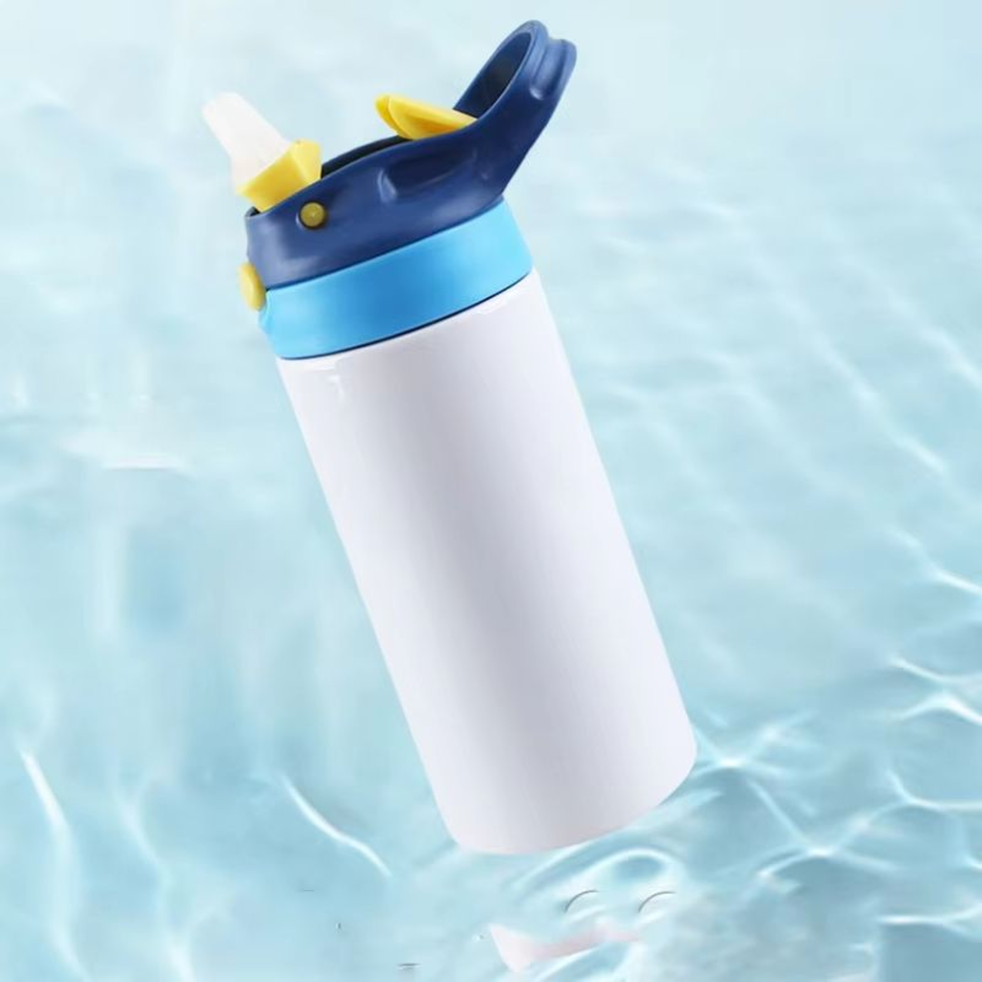 Outdoor Simple Solid Color Stainless Steel Vacuum Thermos Cup With Straw Handle  Childrens Portable 2