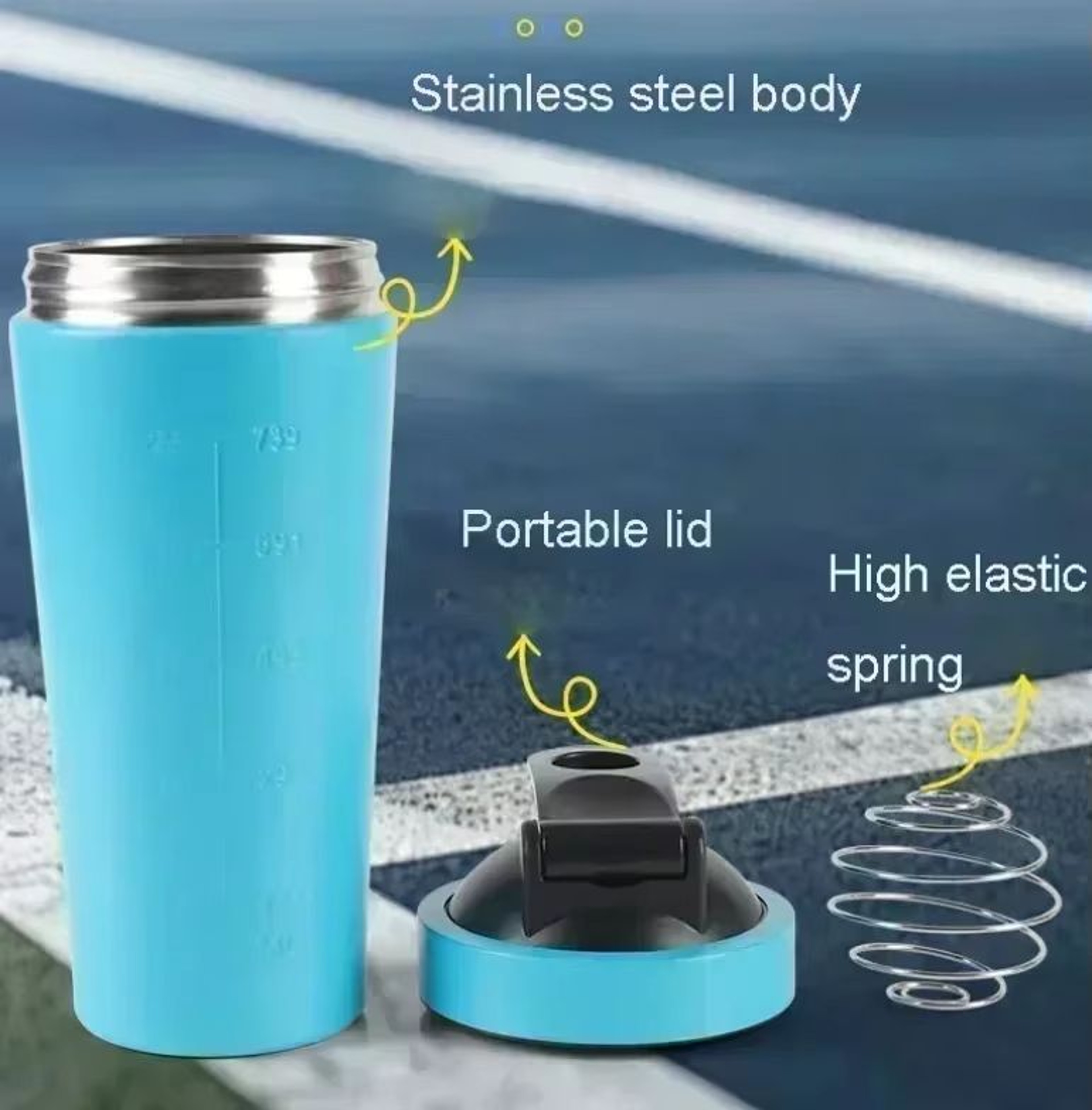 MultiColor Stainless Steel Sports Shaking Cup  SingleLayer Leakproof Design Ideal For Fitness And S 3