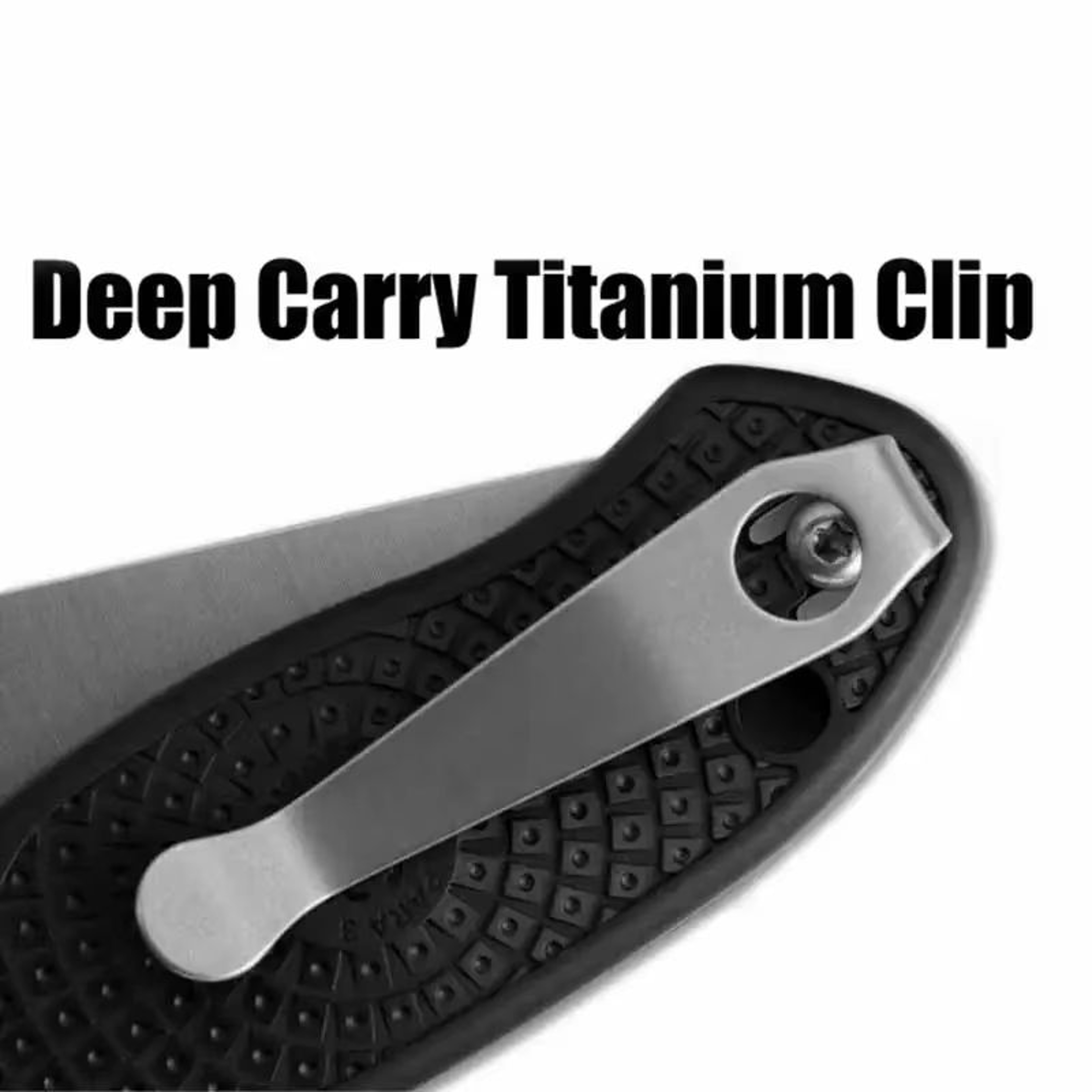 Titanium Pocket Knife Clip – Lightweight Waist Clip Replacement for Para 3 Folding Knife – view 1