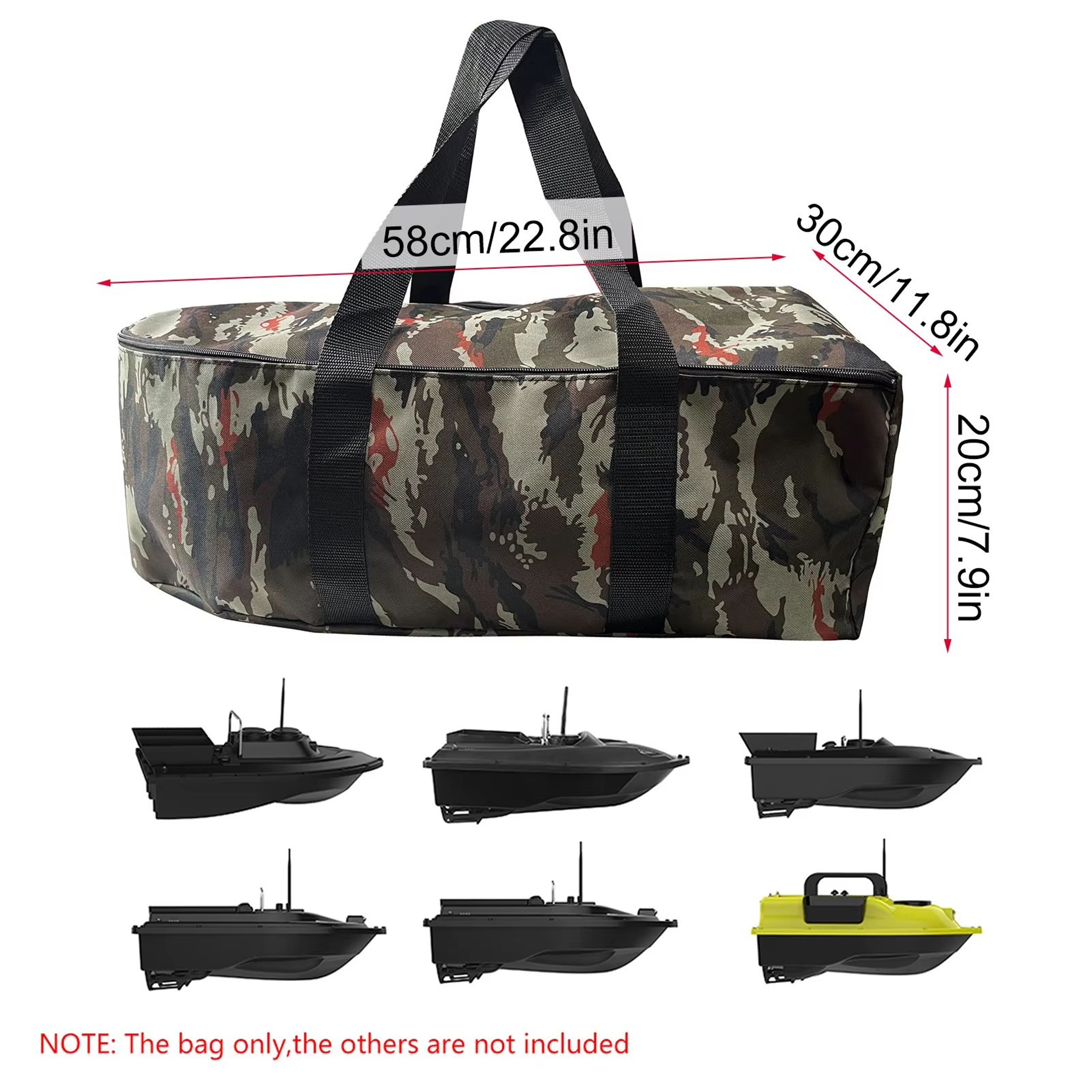 WaterRepellent Bait Boat Carry Bag  Fishing Boat Storage  Feeder Bag 5