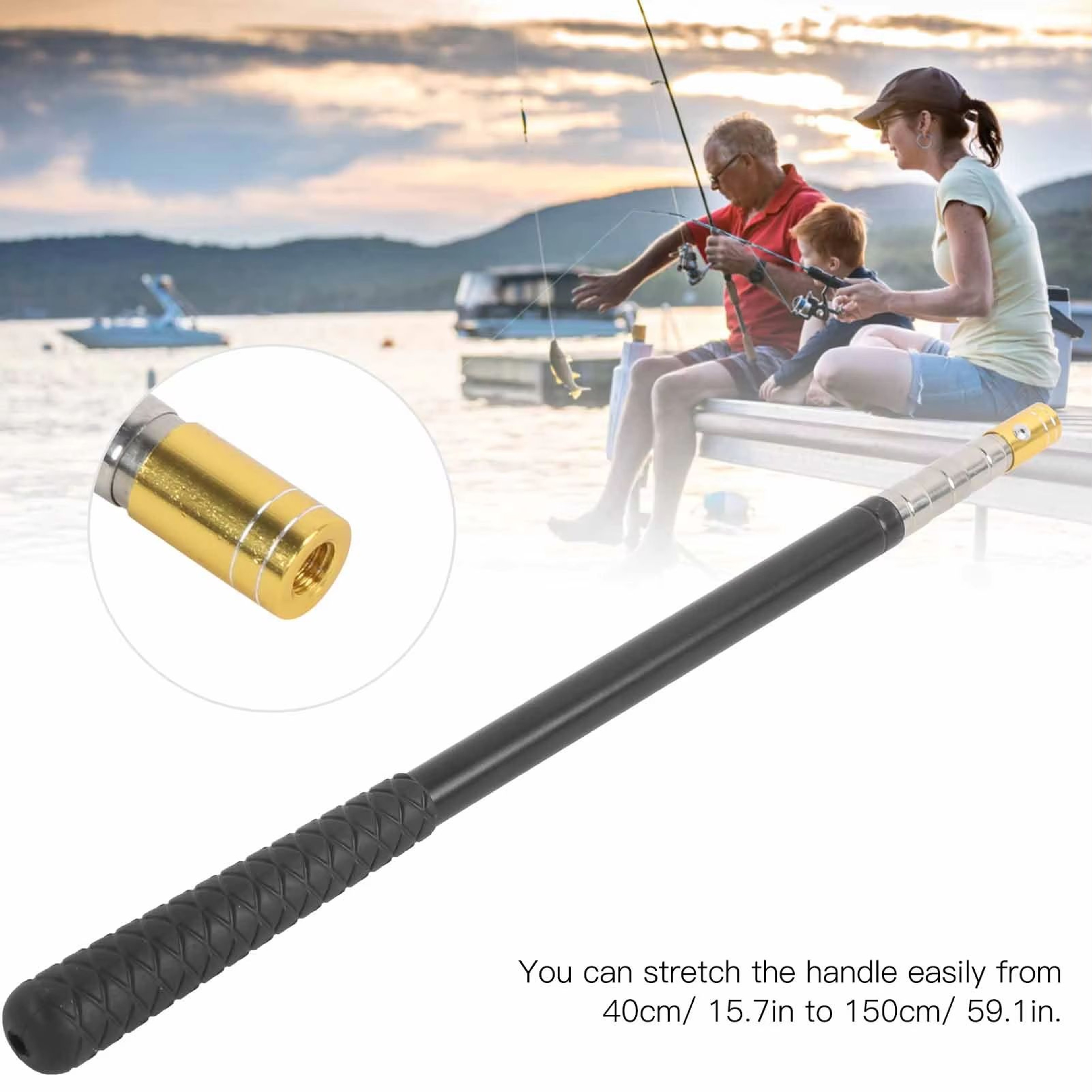 5Section Telescoping Fishing Pole  Stainless Steel Extendable Mini Stream Rod 3