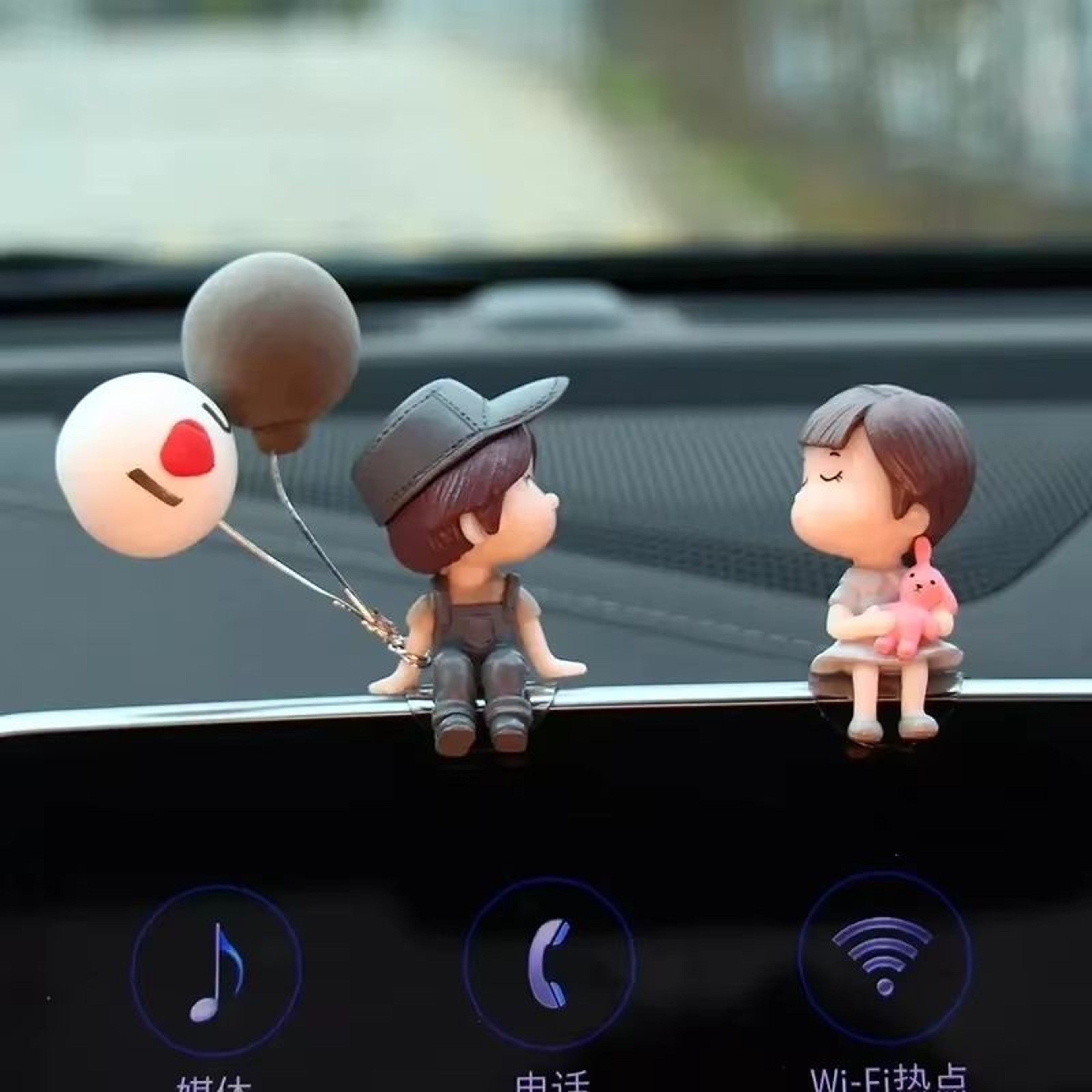 Car Interior Cute Cartoon Balloon Ornament  Dashboard Decoration For Couples 12 Pcs 9