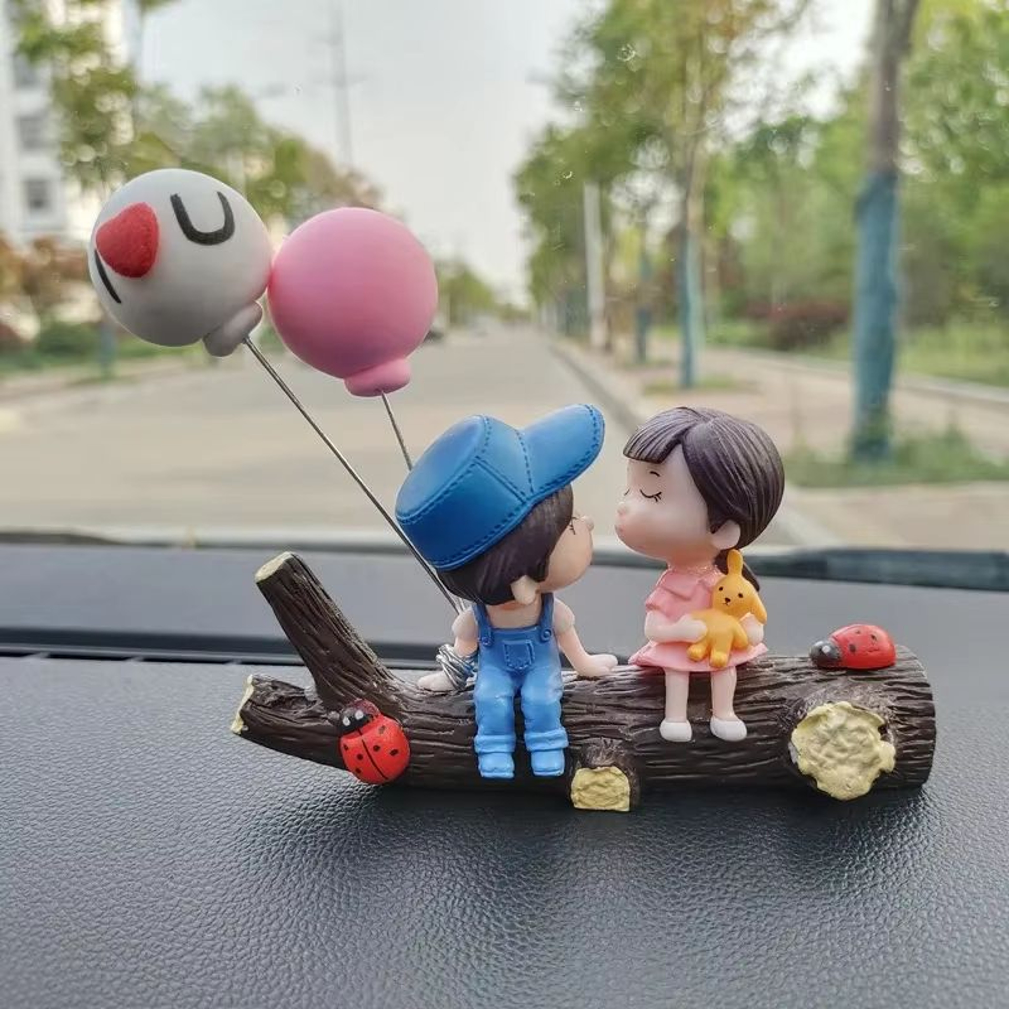 Car Interior Cute Cartoon Balloon Ornament  Dashboard Decoration For Couples 12 Pcs 13