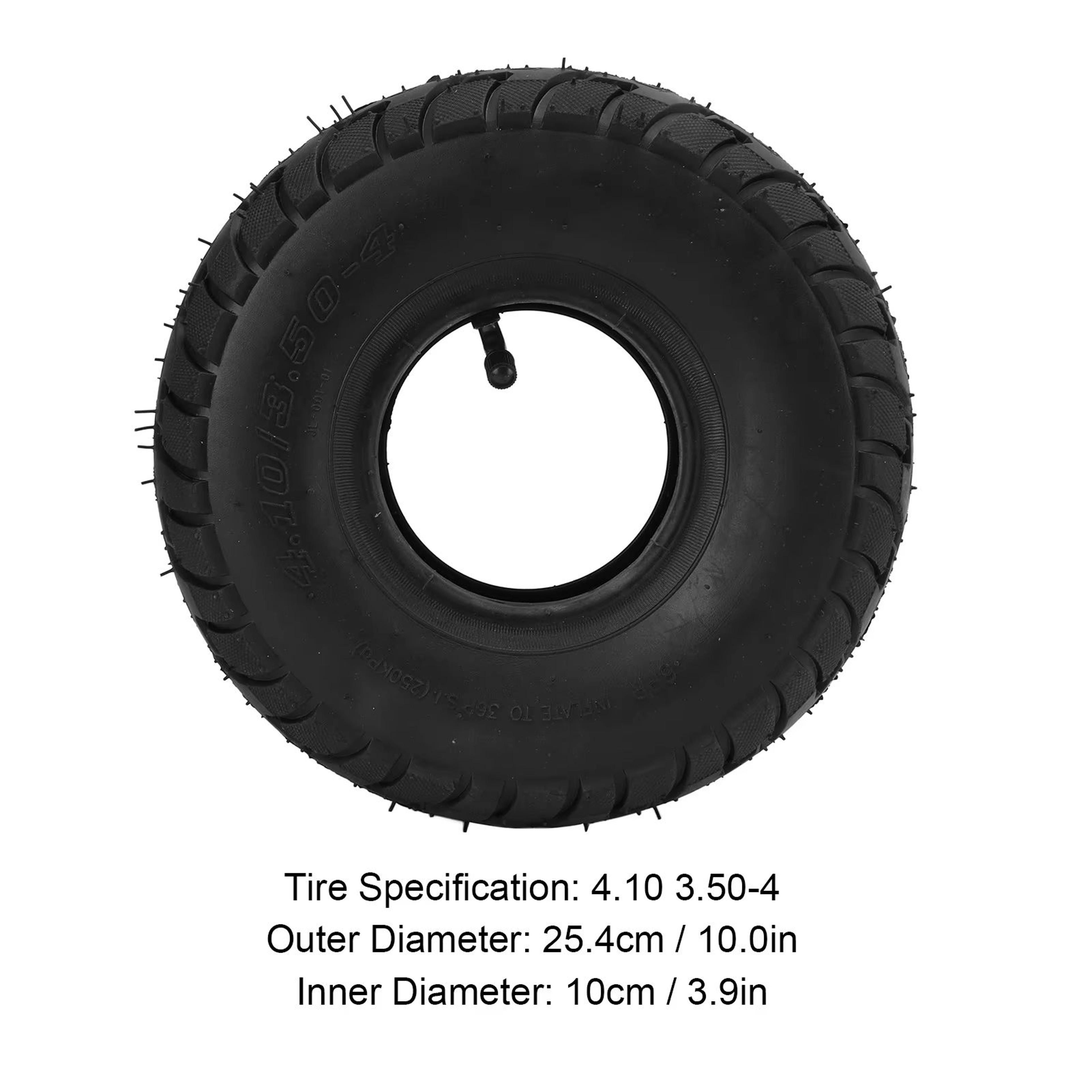 10 Inch Pneumatic Inner Tube Tire  4103504 Replacement Tube With Bent Valve 5