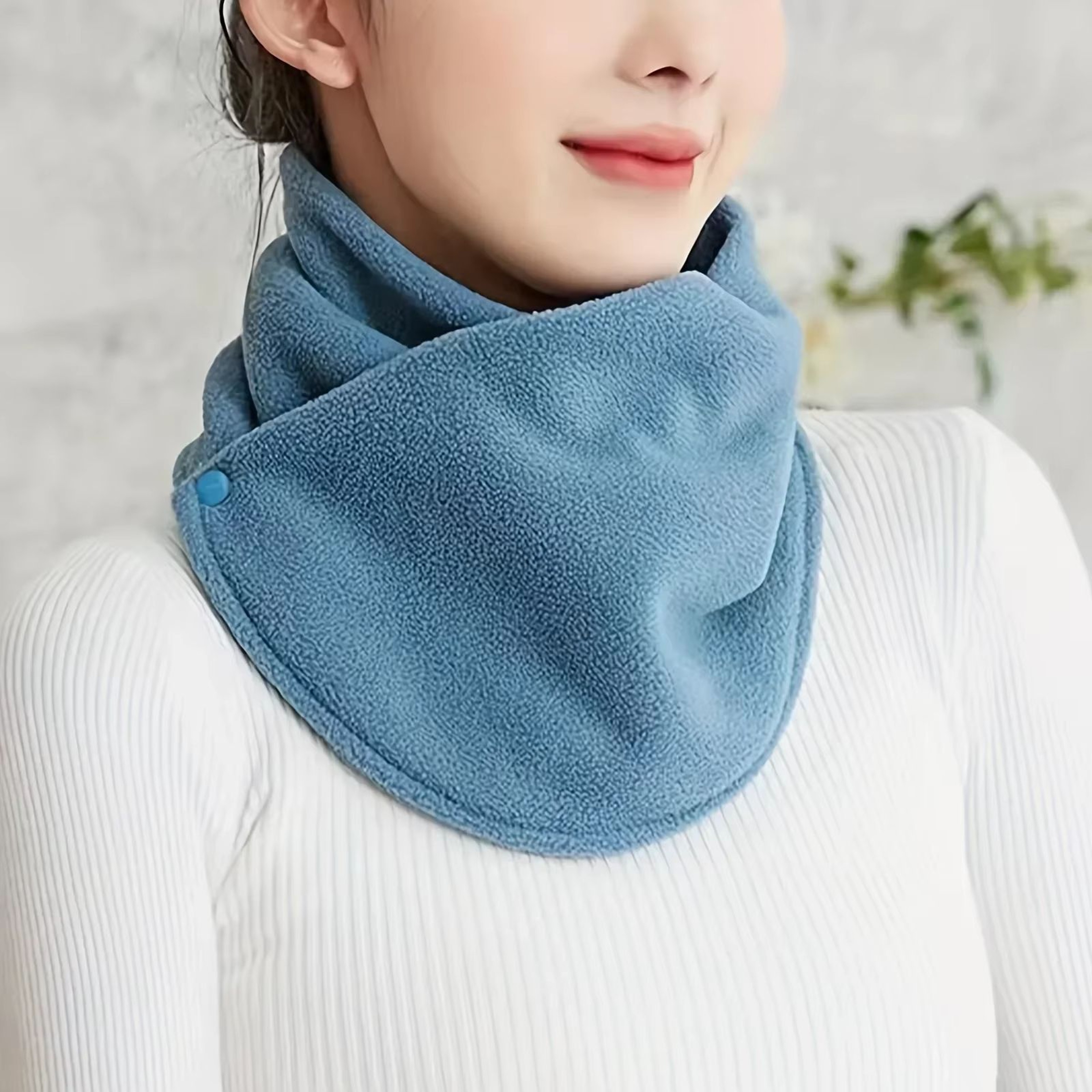 Womens Winter Warm Fluffy Scarf  Stylish Soft Neck Warmer Wrap For Cold Weather 2