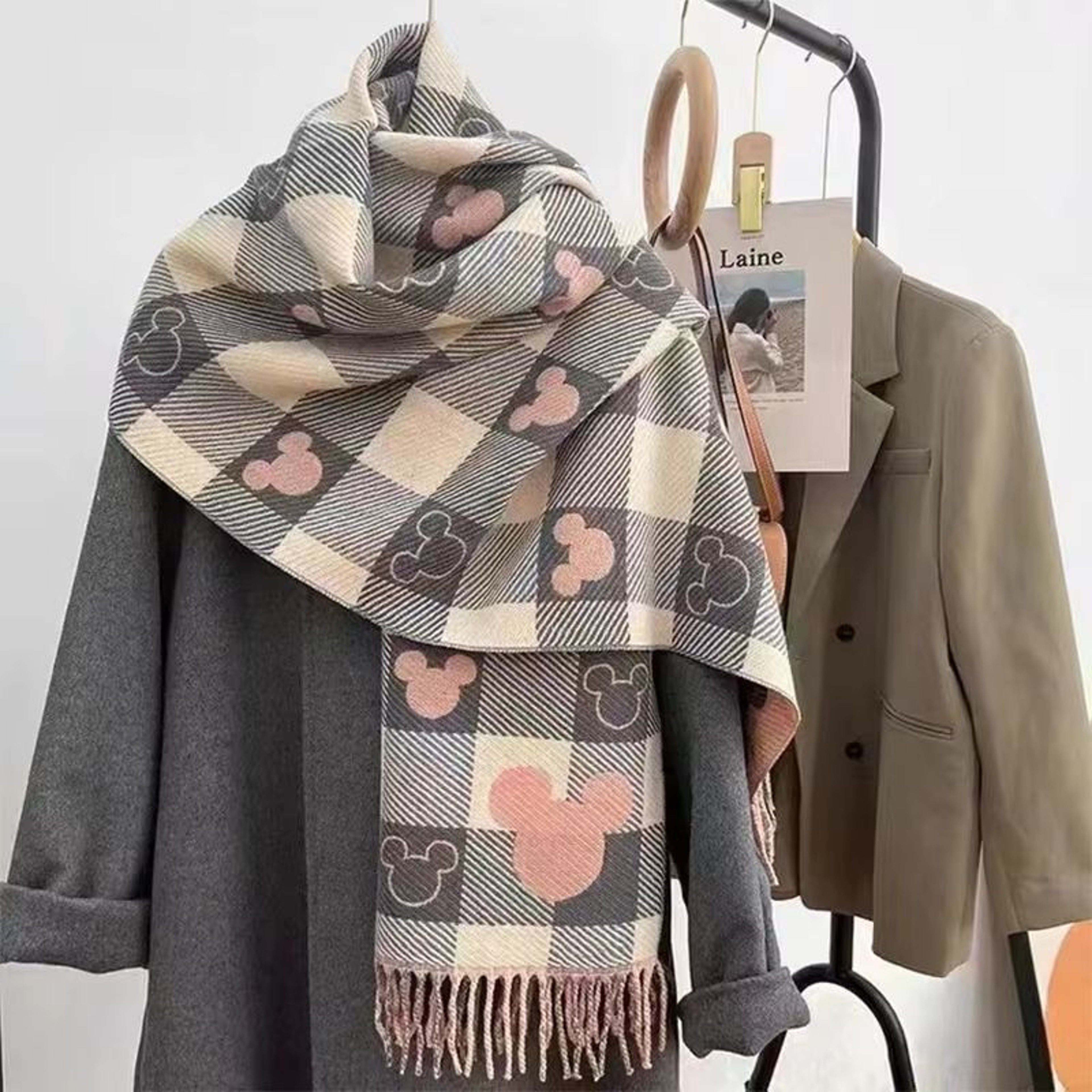 Luxury TwoSided Jacquard Pashmina Scarf  6890in Thick Warm Cashmere Shawl Wrap 5