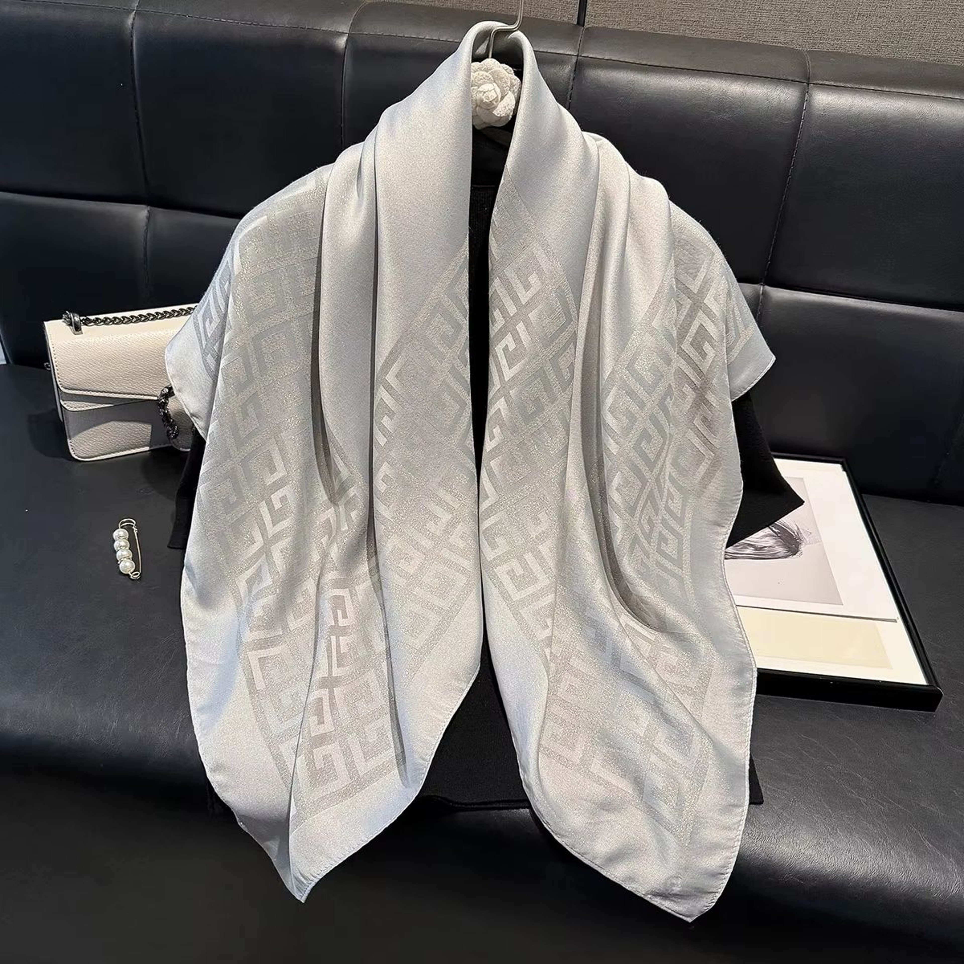 Womens SilkLike Square Hijab Scarf  2756x2756in Fashion Sun Protection Shawl  Headscarf 12