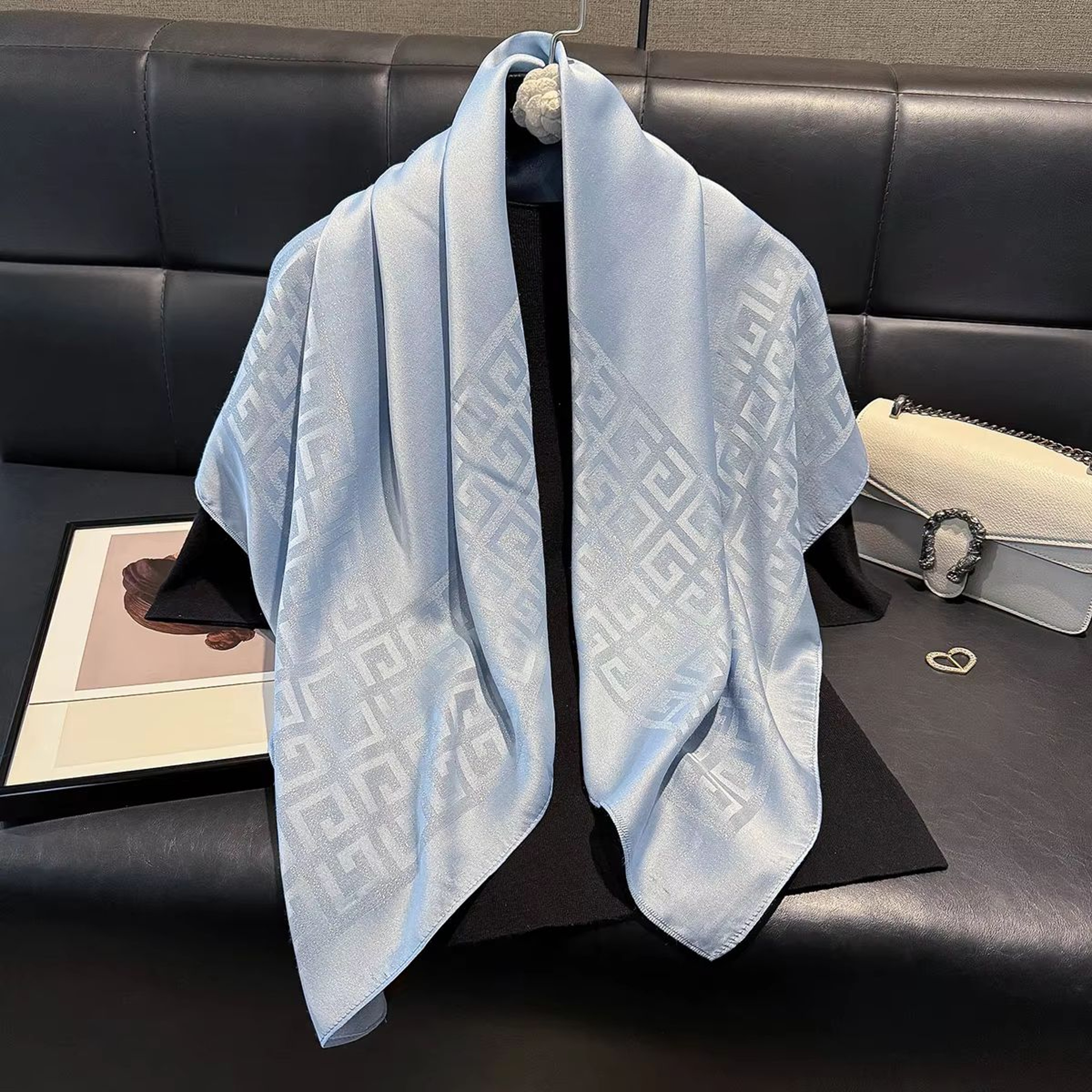 Womens SilkLike Square Hijab Scarf  2756x2756in Fashion Sun Protection Shawl  Headscarf 14