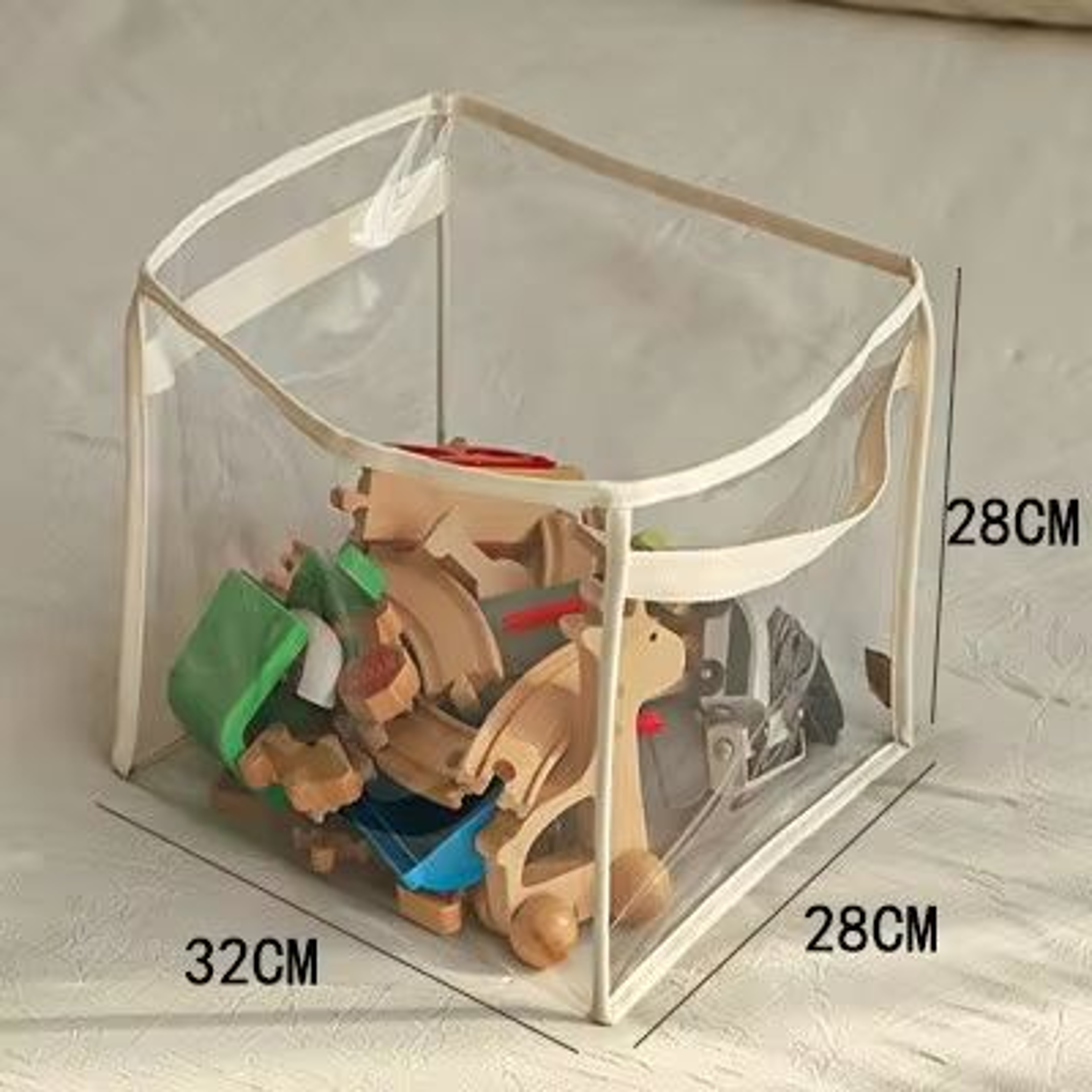Large Transparent Childrens Toy Storage Basket Extra Capacity Multifunctional Organizer 6