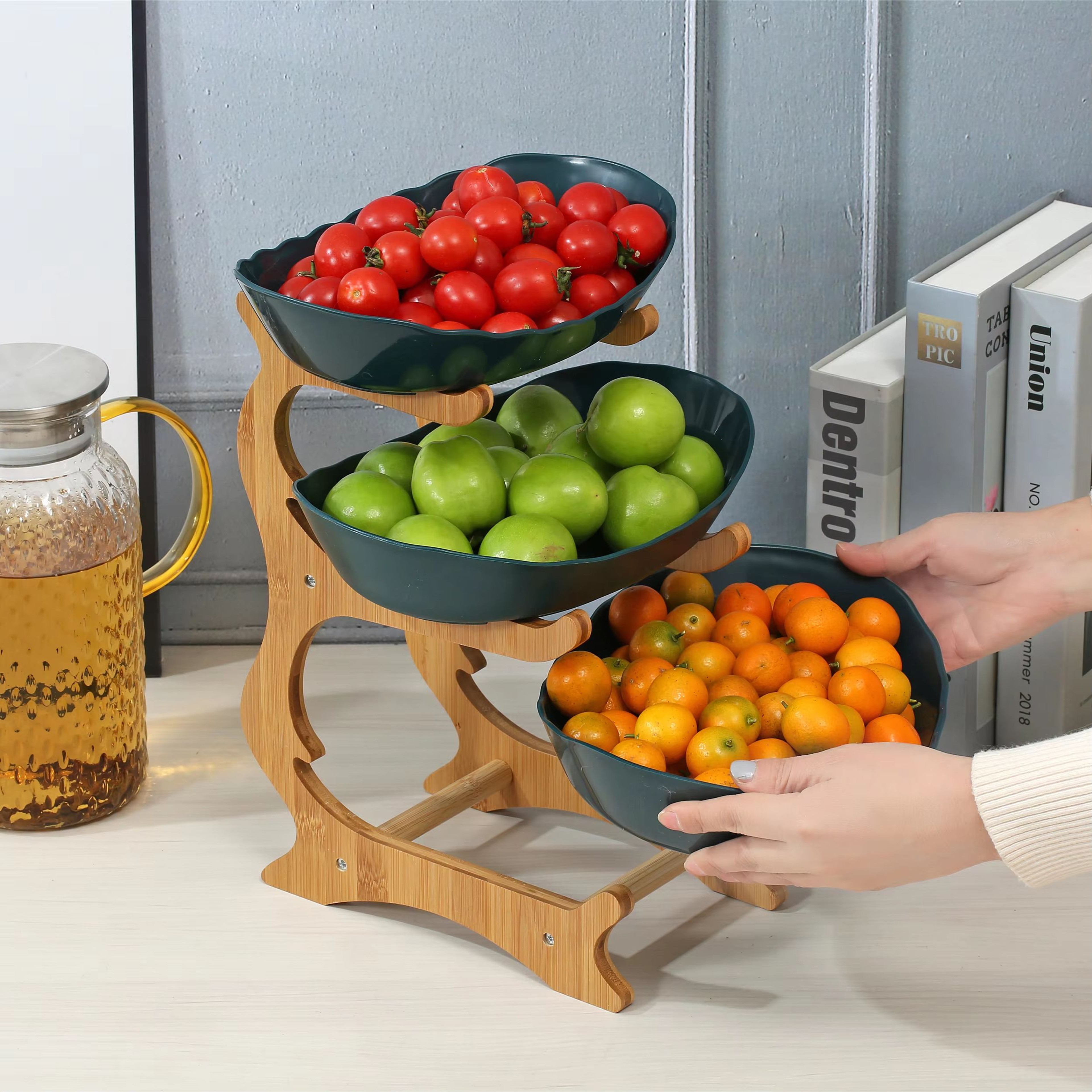 23 Tier Snack Serving Tray Fruit Plate Modern Candy Dish Dessert Stand For Home 1