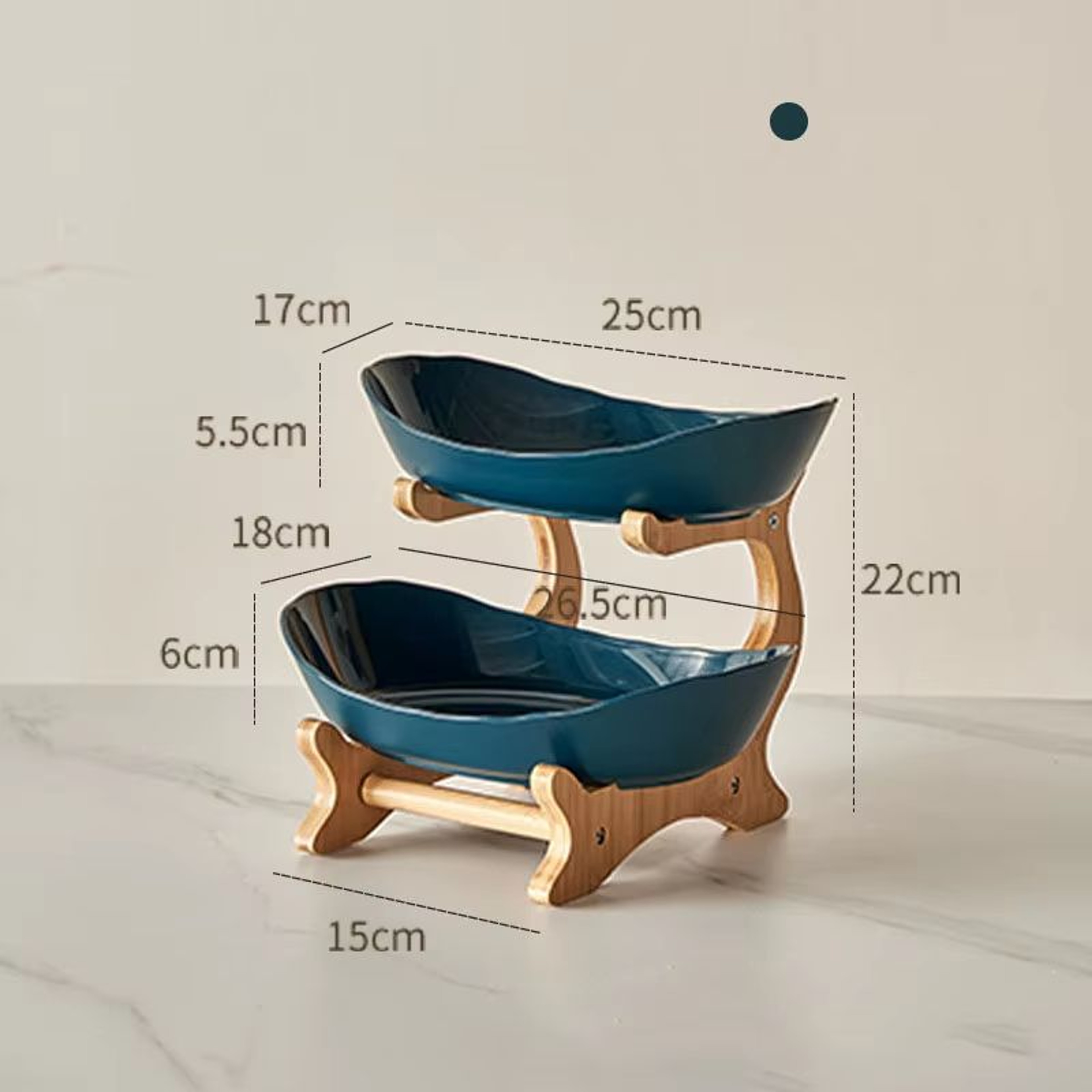 23 Tier Snack Serving Tray Fruit Plate Modern Candy Dish Dessert Stand For Home 8