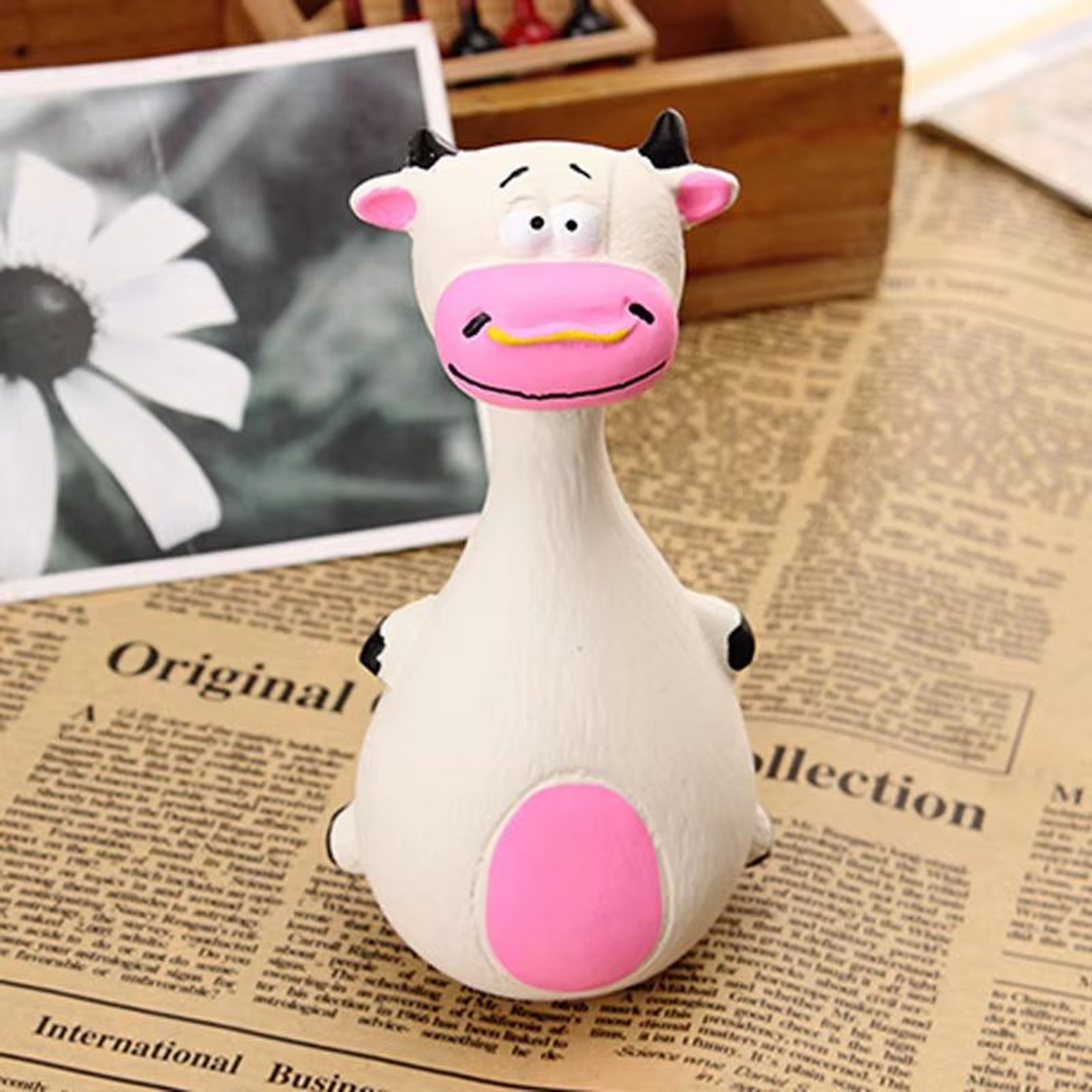 Durable Squeaky Dog Toy Rubber Chew Animal Toy For Small  Large Dogs 4