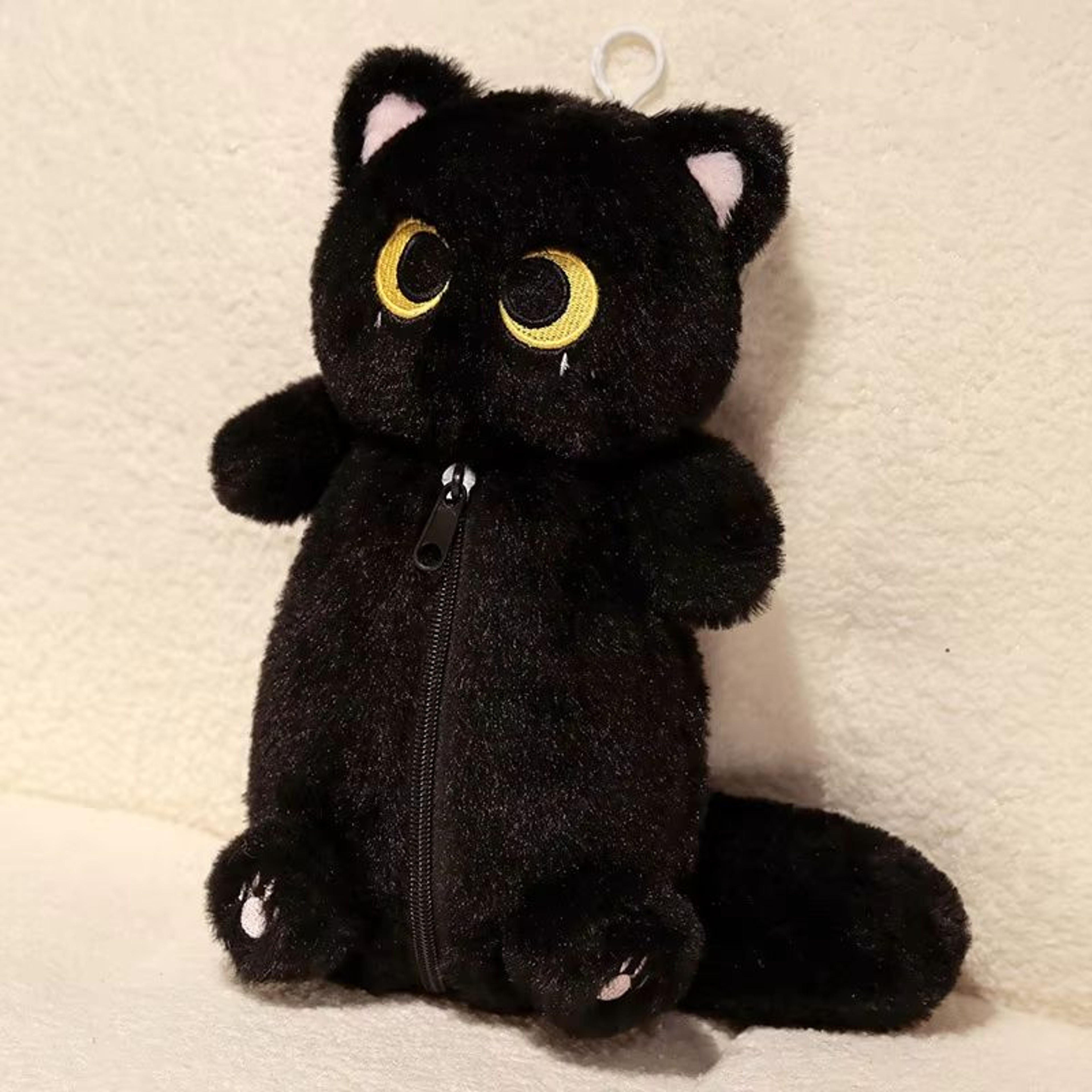 Siamese Cat Plush Pencil Case Large Capacity Stationery Bag 9