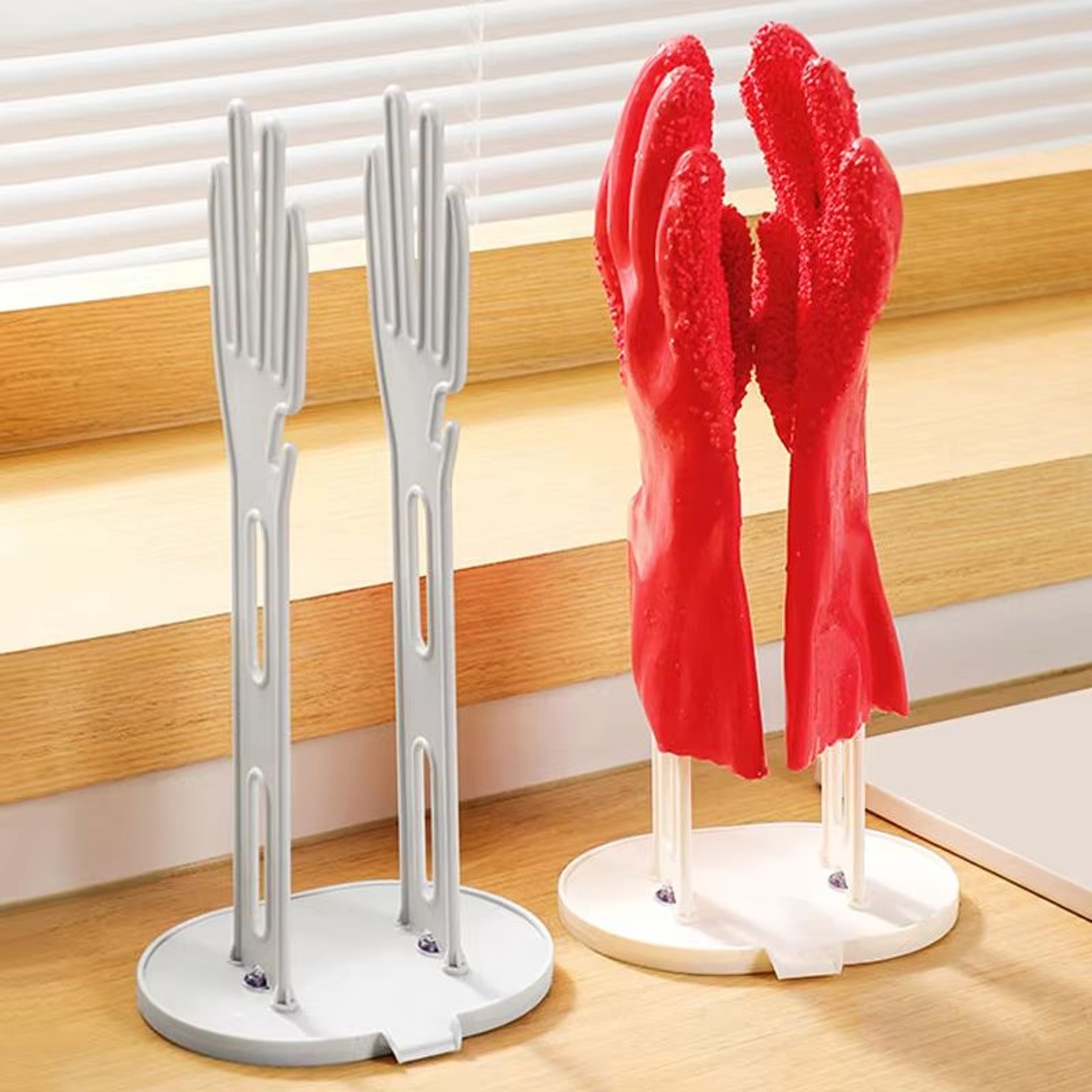 Kitchen Glove  Towel Holder Stand  Rubber Glove Dryer  Countertop Accessory 0