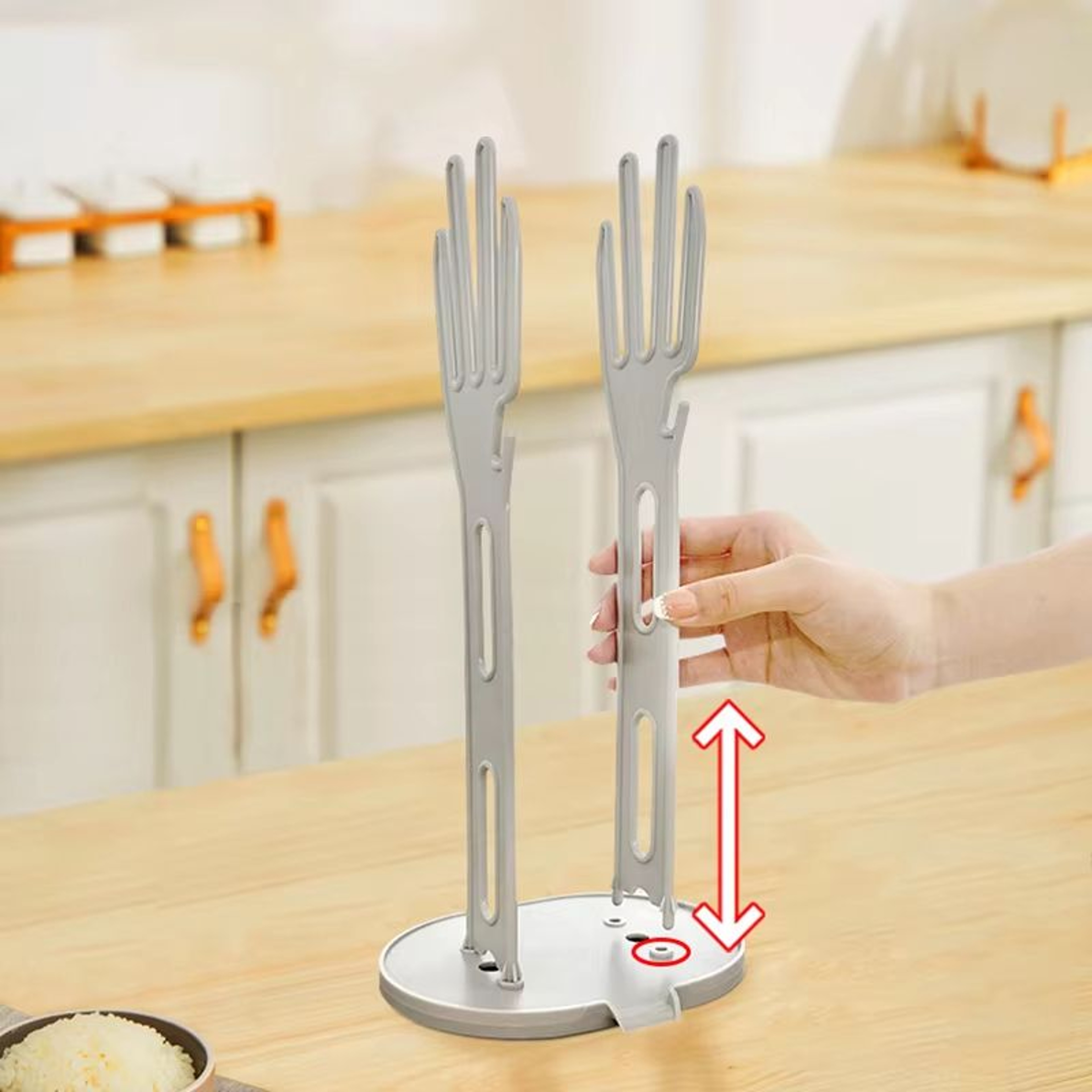 Kitchen Glove  Towel Holder Stand  Rubber Glove Dryer  Countertop Accessory 1