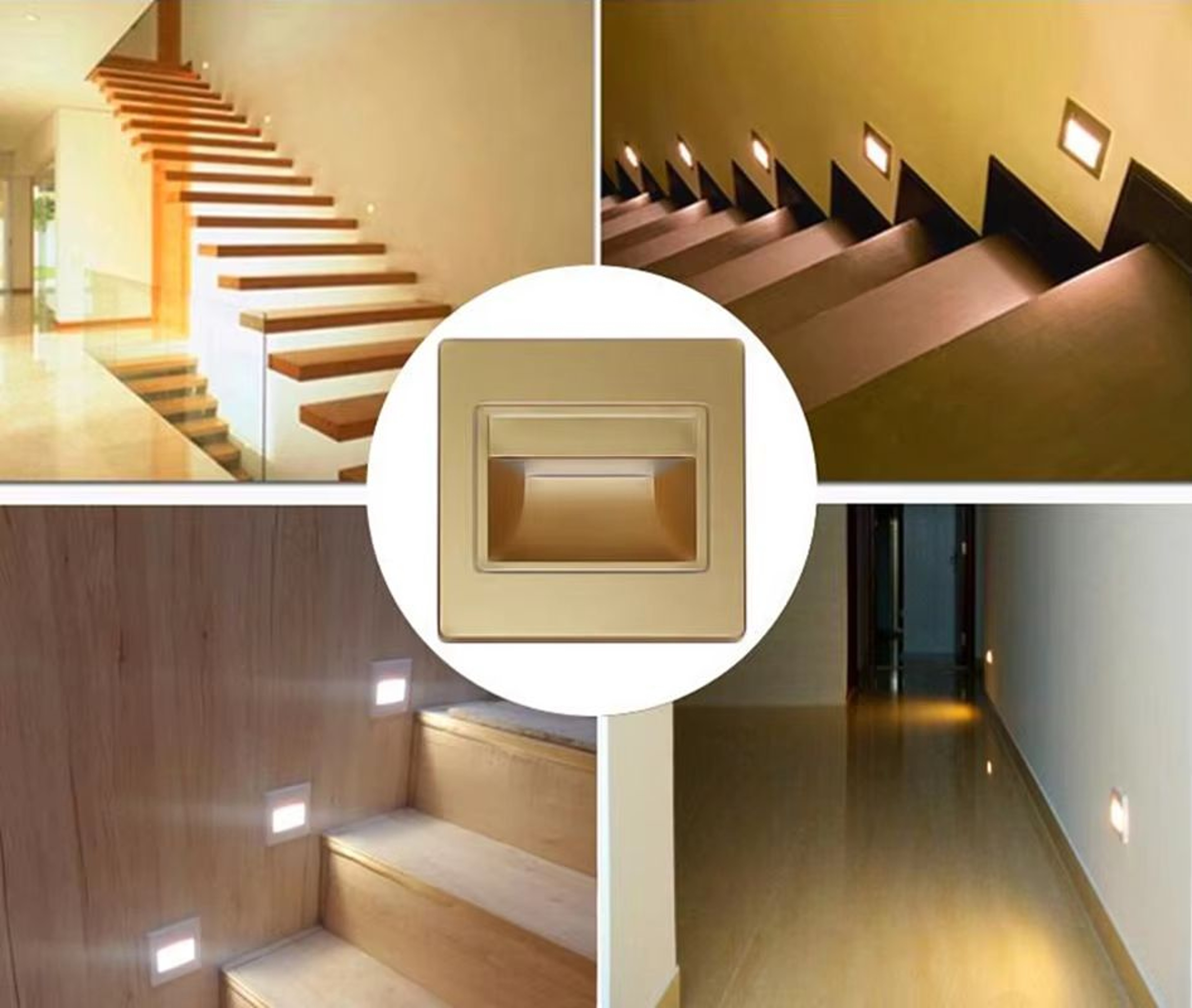 LED Recessed Wall Stair Light  Indoor Nightlight For Staircase Hallway Kitchen  Bedroom 5