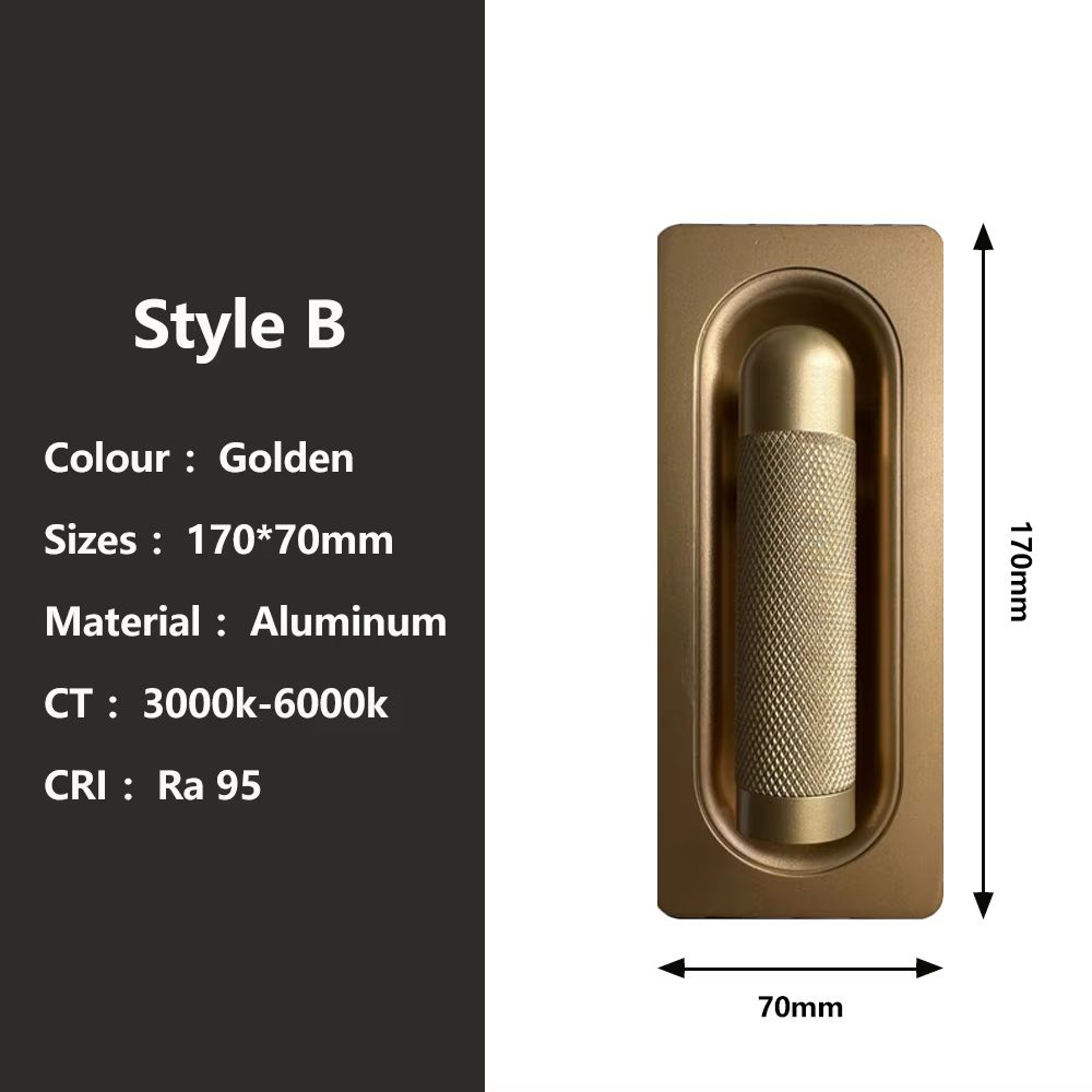 SANDIY Gold Bedside Wall Lamp With Switch  Rotatable Nordic Reading Light Sconce 11