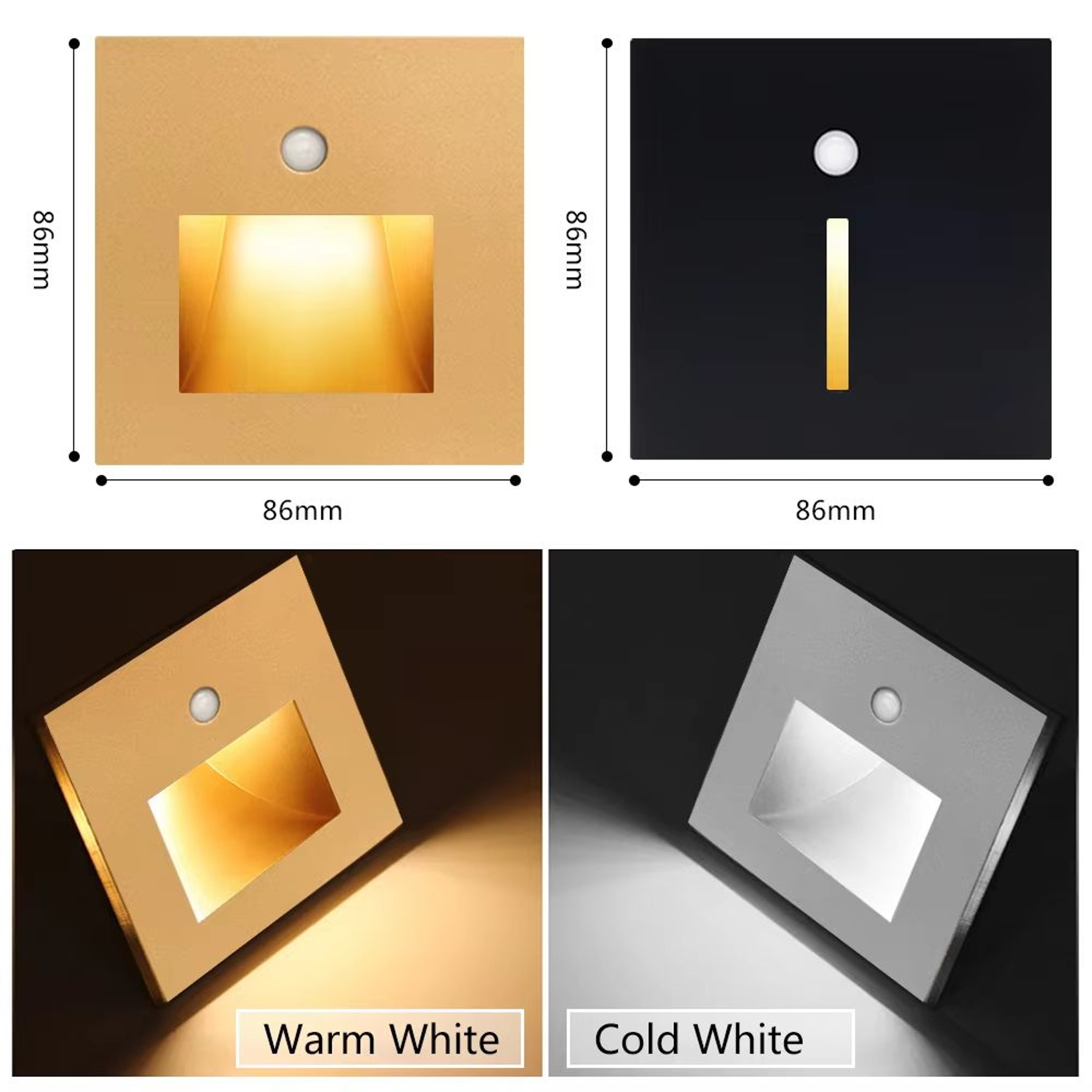 Smart PIR Motion Sensor Wall Lamp LED Nightlight For Indoor Staircase  Room 5