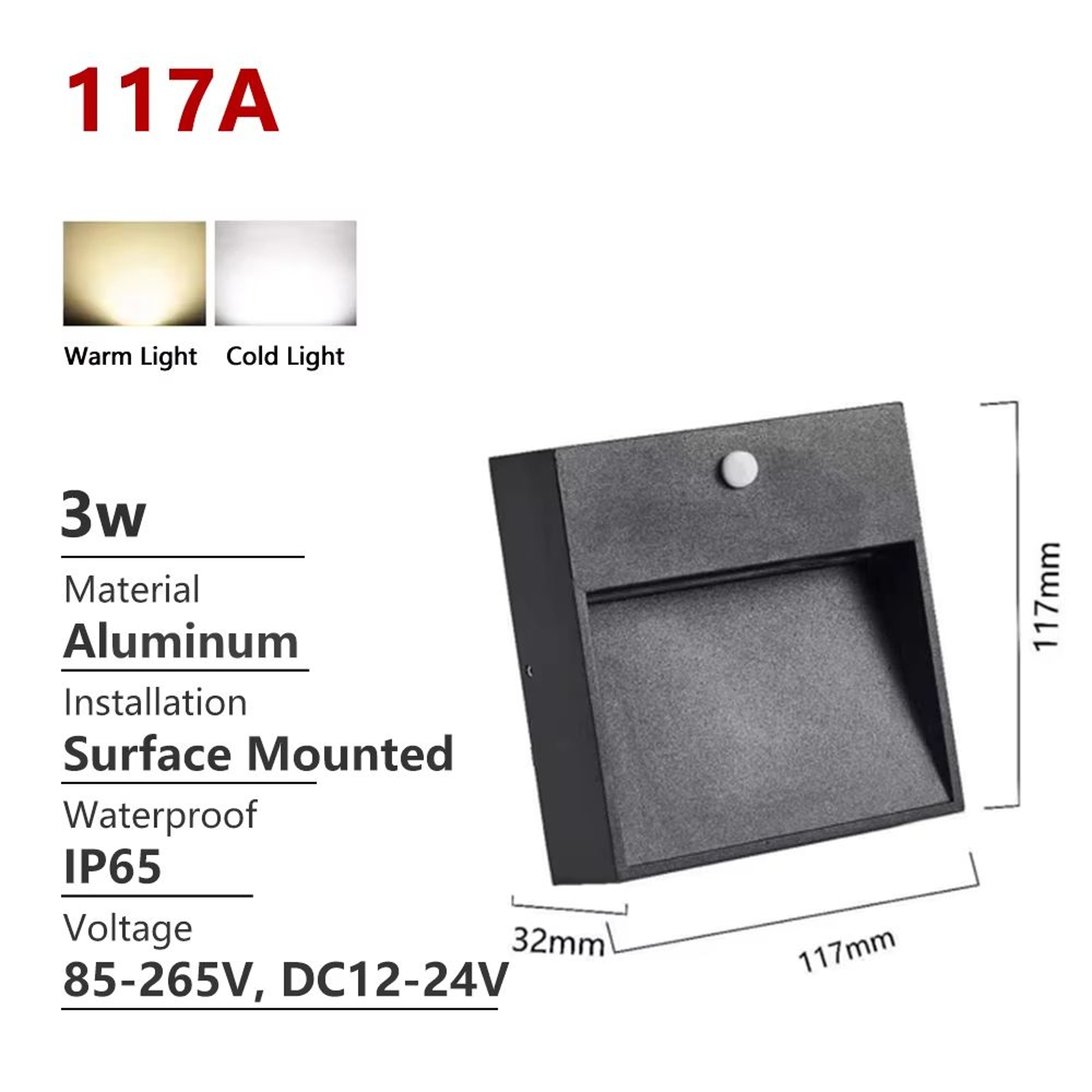 SANDIY Outdoor Motion Sensor Wall Light  Waterproof LED Stair  Garden Sconce 110220V 9